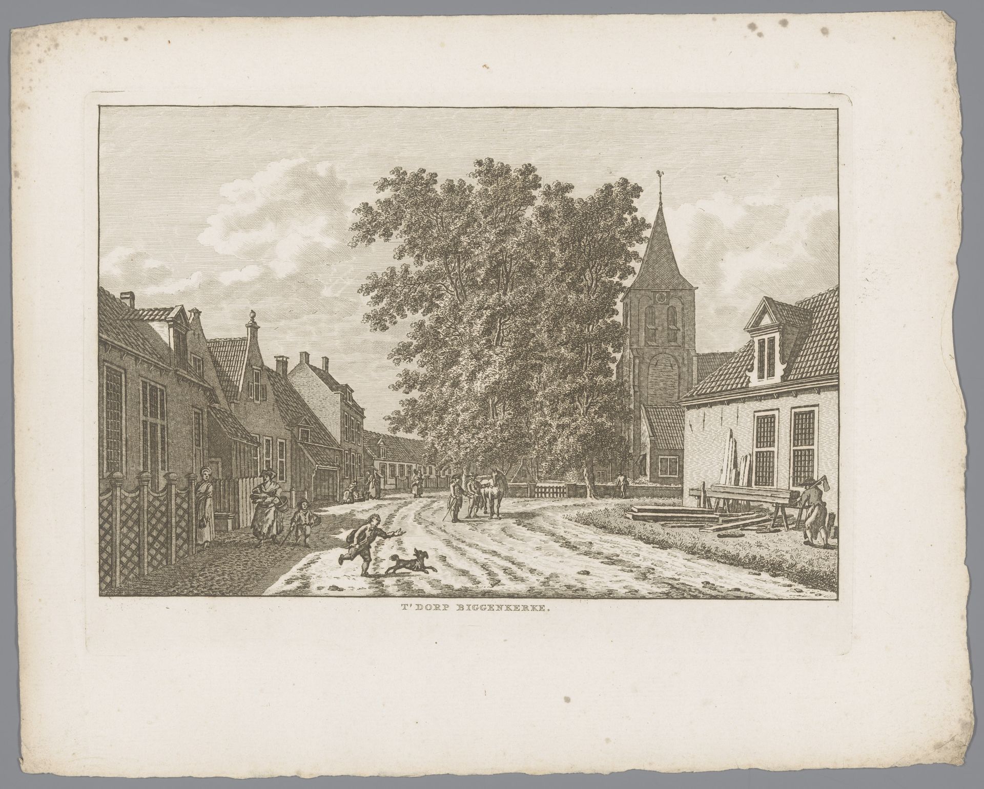 Gezicht op Biggekerke by Carel Frederik (I) Bendorp
