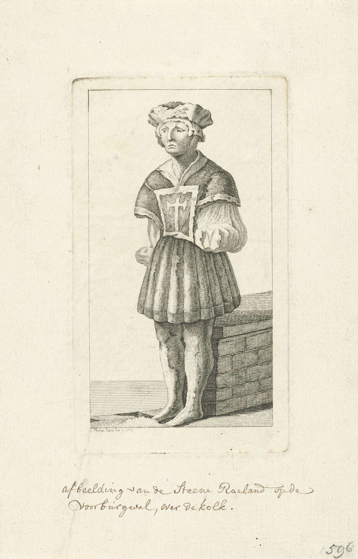 Standbeeld de Stenen Roelandt by Caspar Jacobsz. Philips