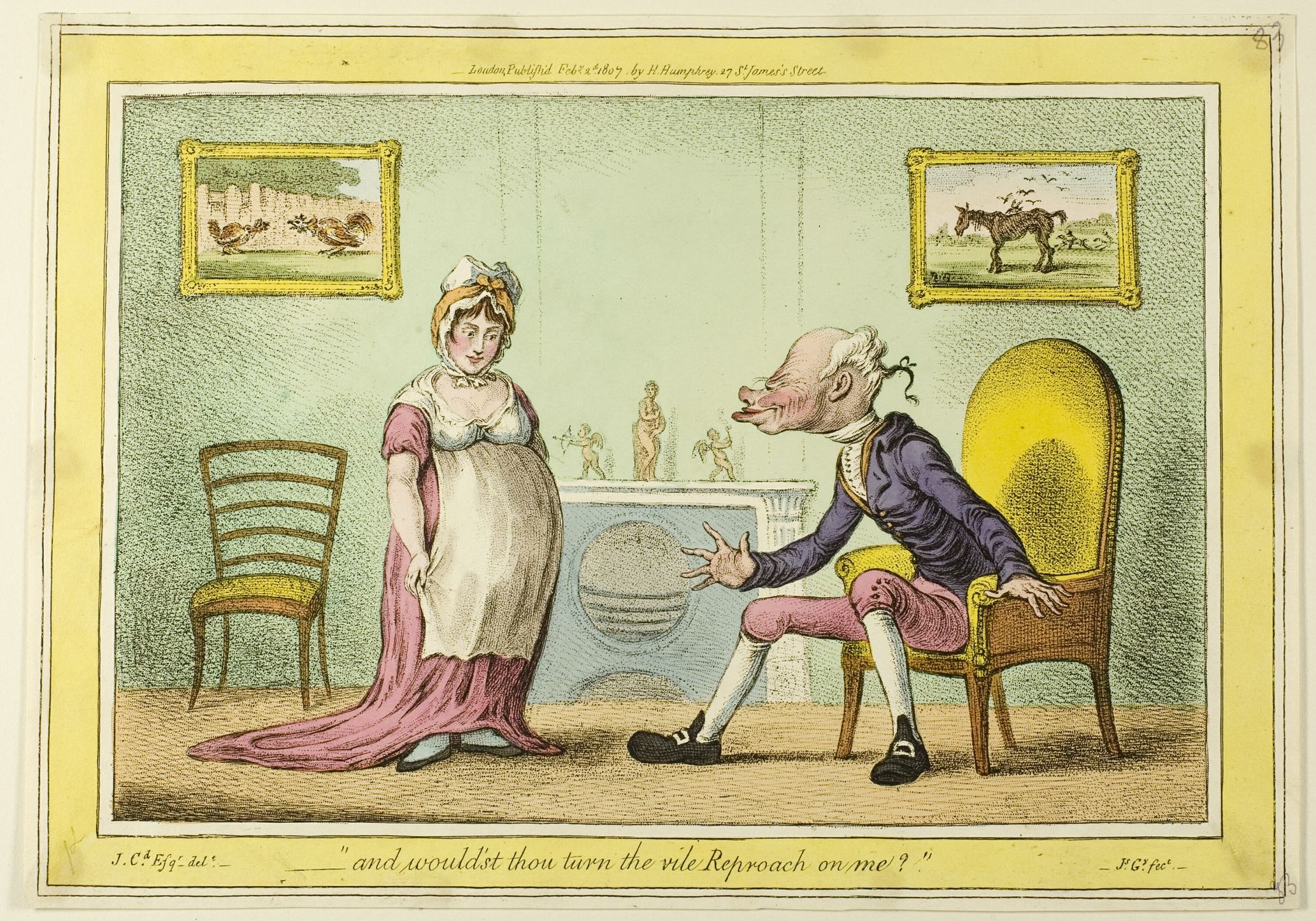And Would'st Thou Turn the Vile Reproach on Me? by James Gillray