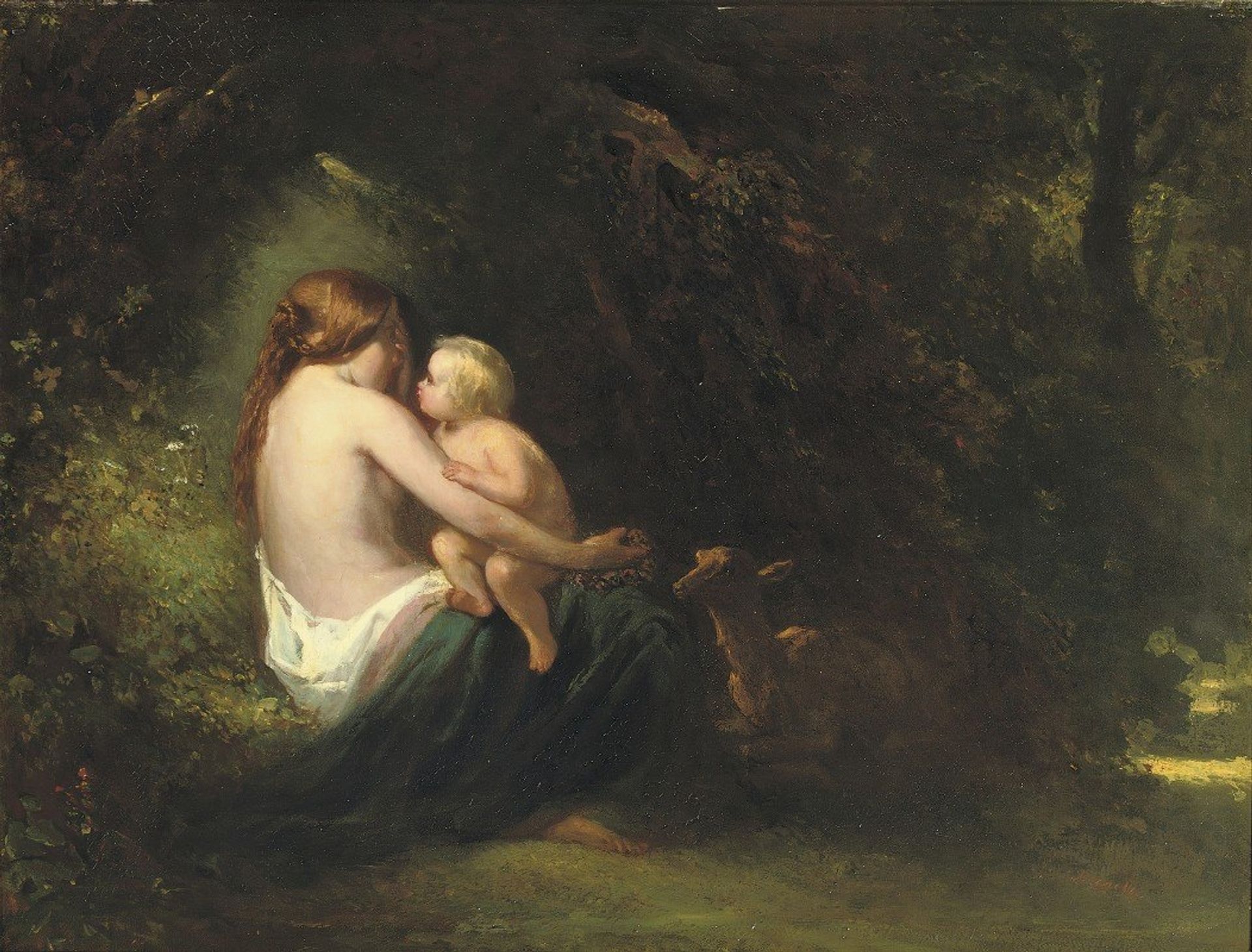 Genoveva; a legendary beauty in the forest by Jozef Israëls
