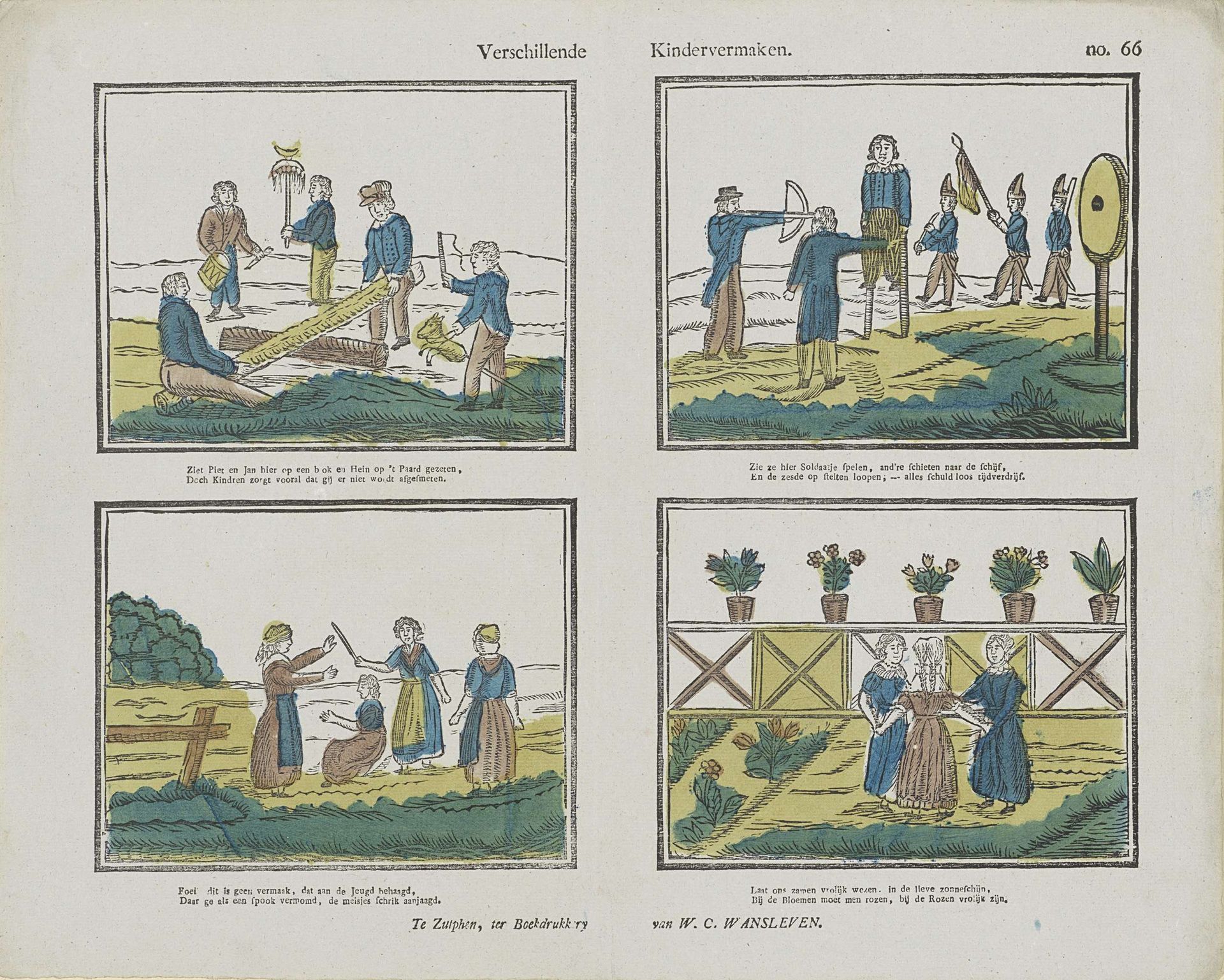 Verschillende kindervermaken by Willem Carl Wansleven