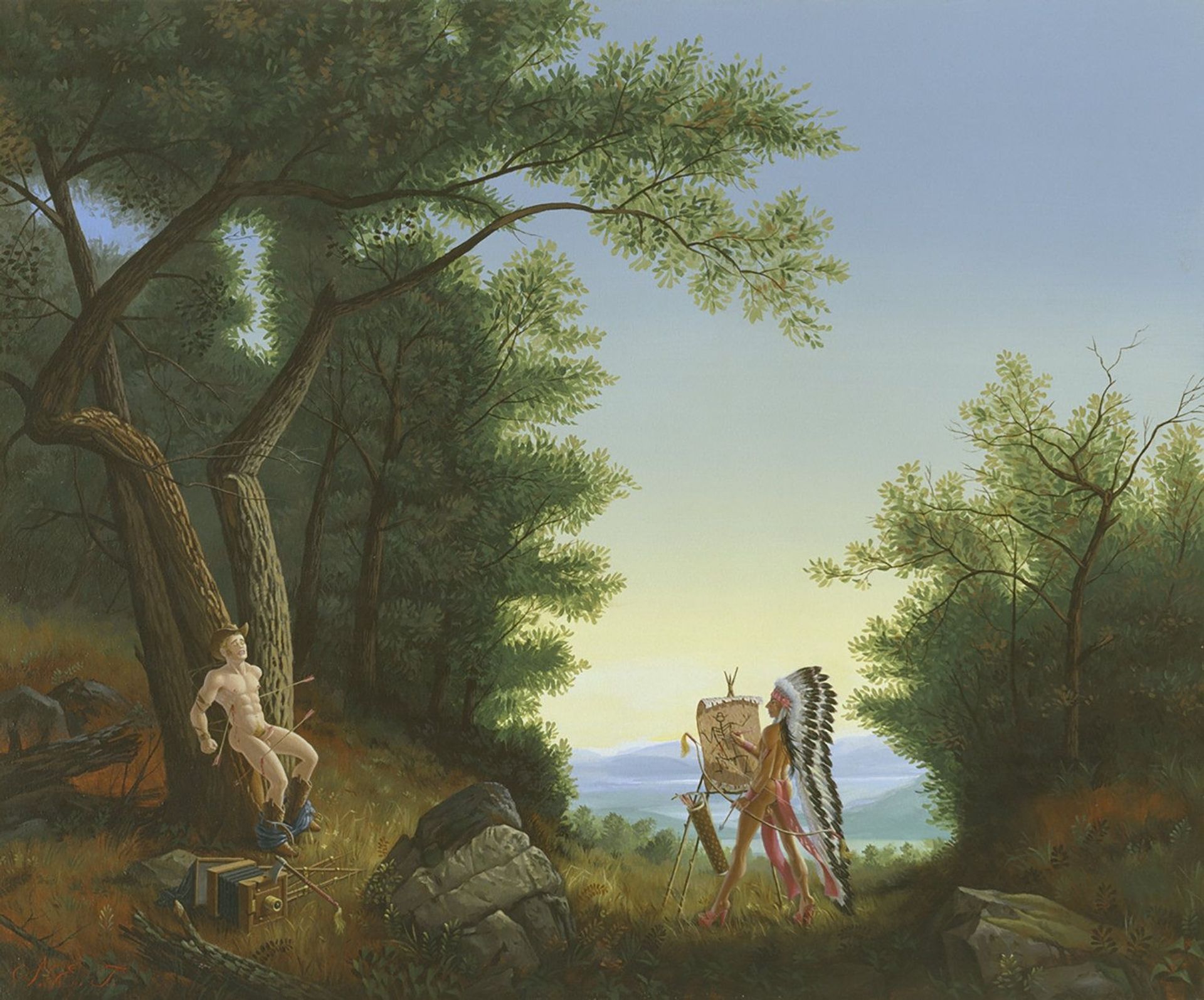 Study for Artist and Model by Kent Monkman