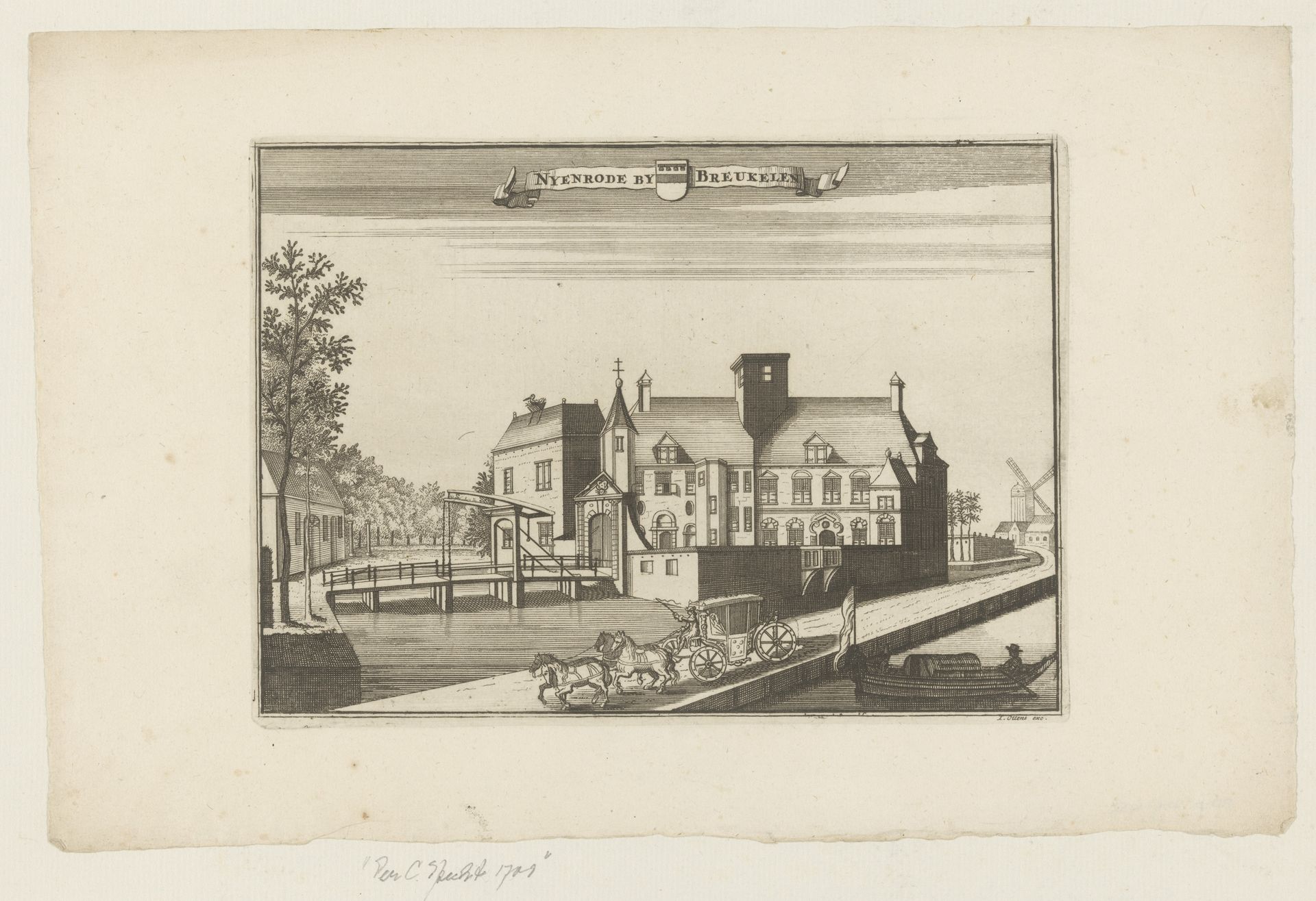 Gezicht op Kasteel Nijenrode bij Breukelen by Anonymous