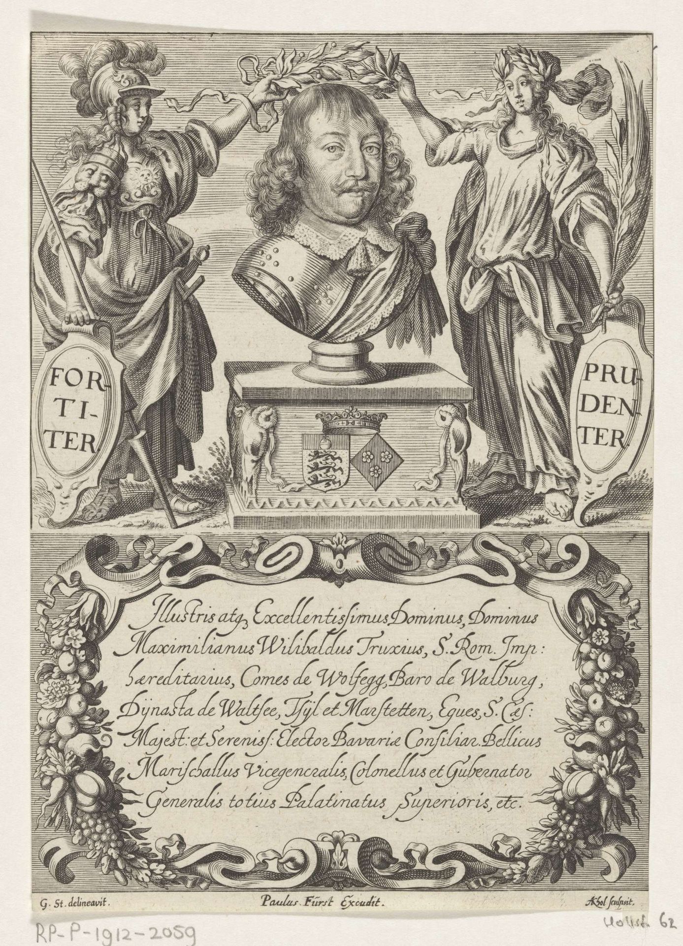 Portret van Maximilian Wilibald von Waldburg-Wolfegg by Andreas Kohl