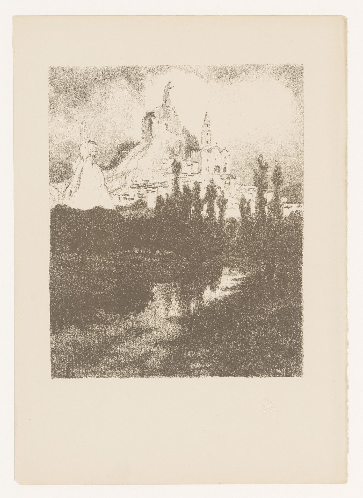 Gezicht op Le Puy-en-Velay by Joseph Pennell