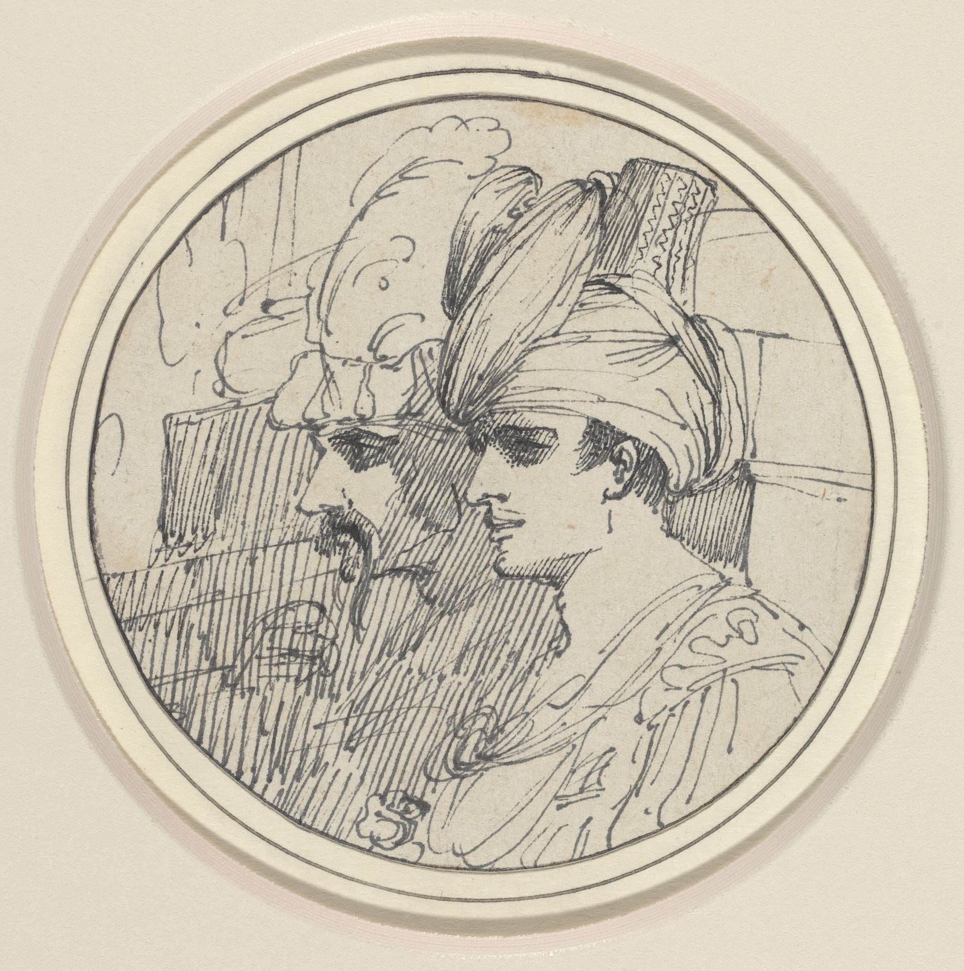 Two Oriental Heads by John Hamilton Mortimer
