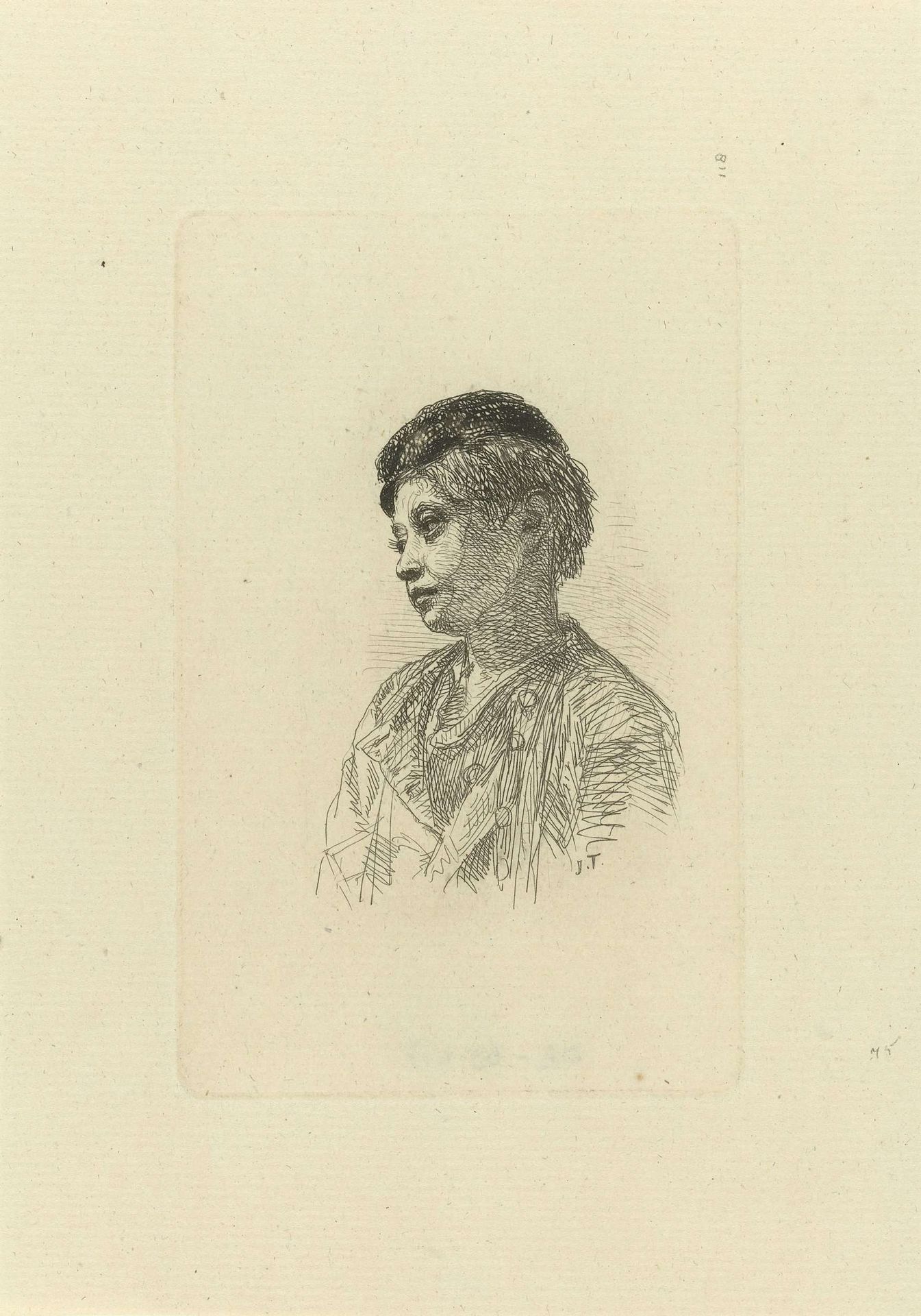 Buste van een jongen met muts by Jacob Taanman
