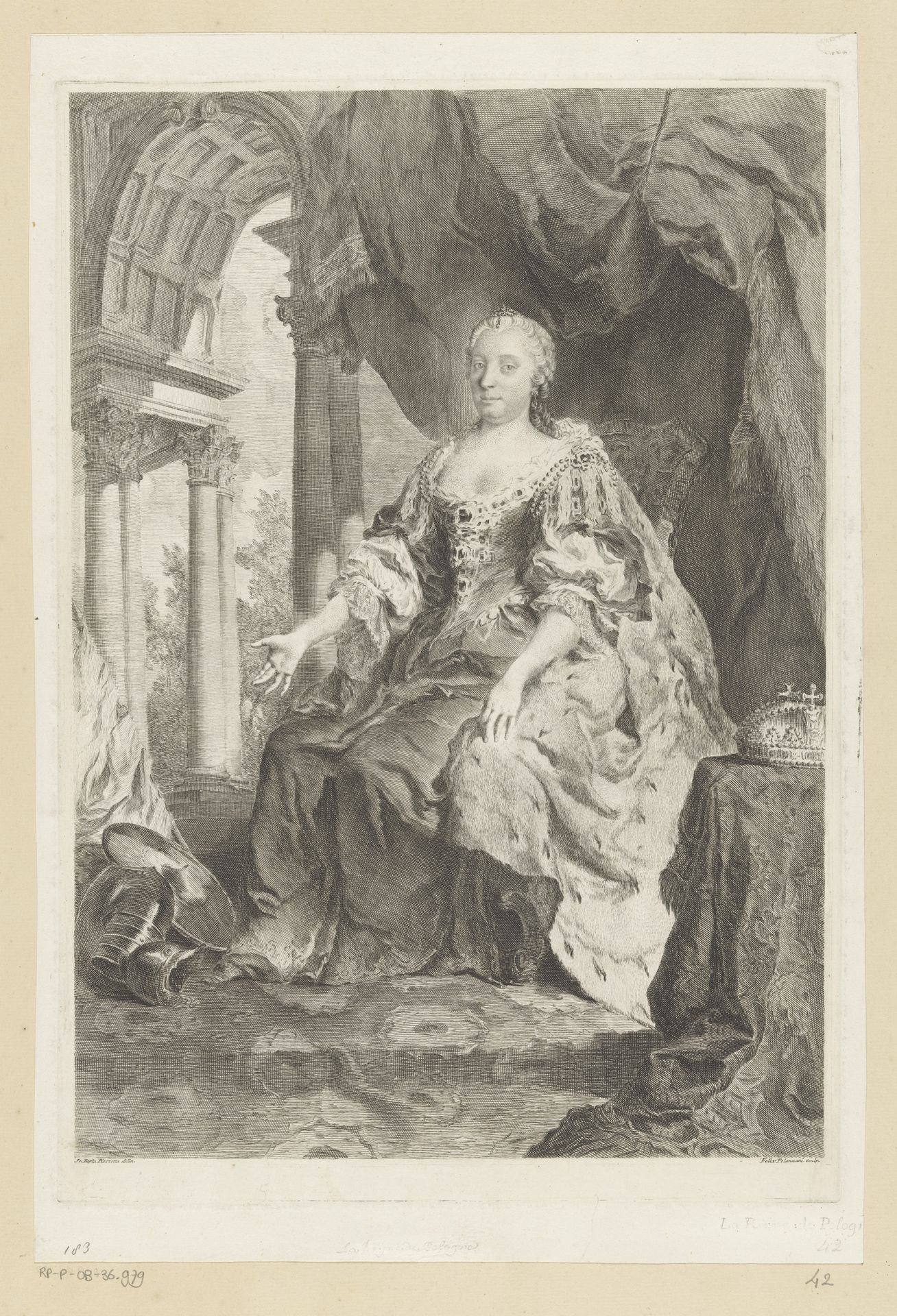 Portret van Catharina de Grote, tsarina van Rusland by Francesco Polanzani