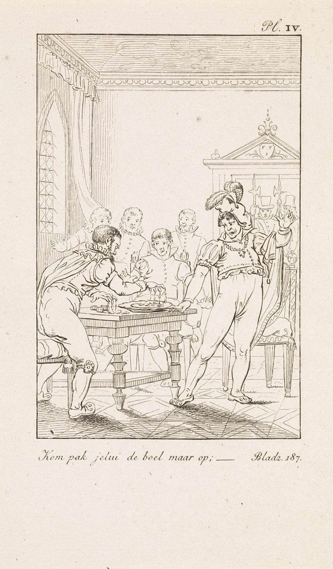 Heren bij een tafel in een interieur by Daniël (I) Veelwaard