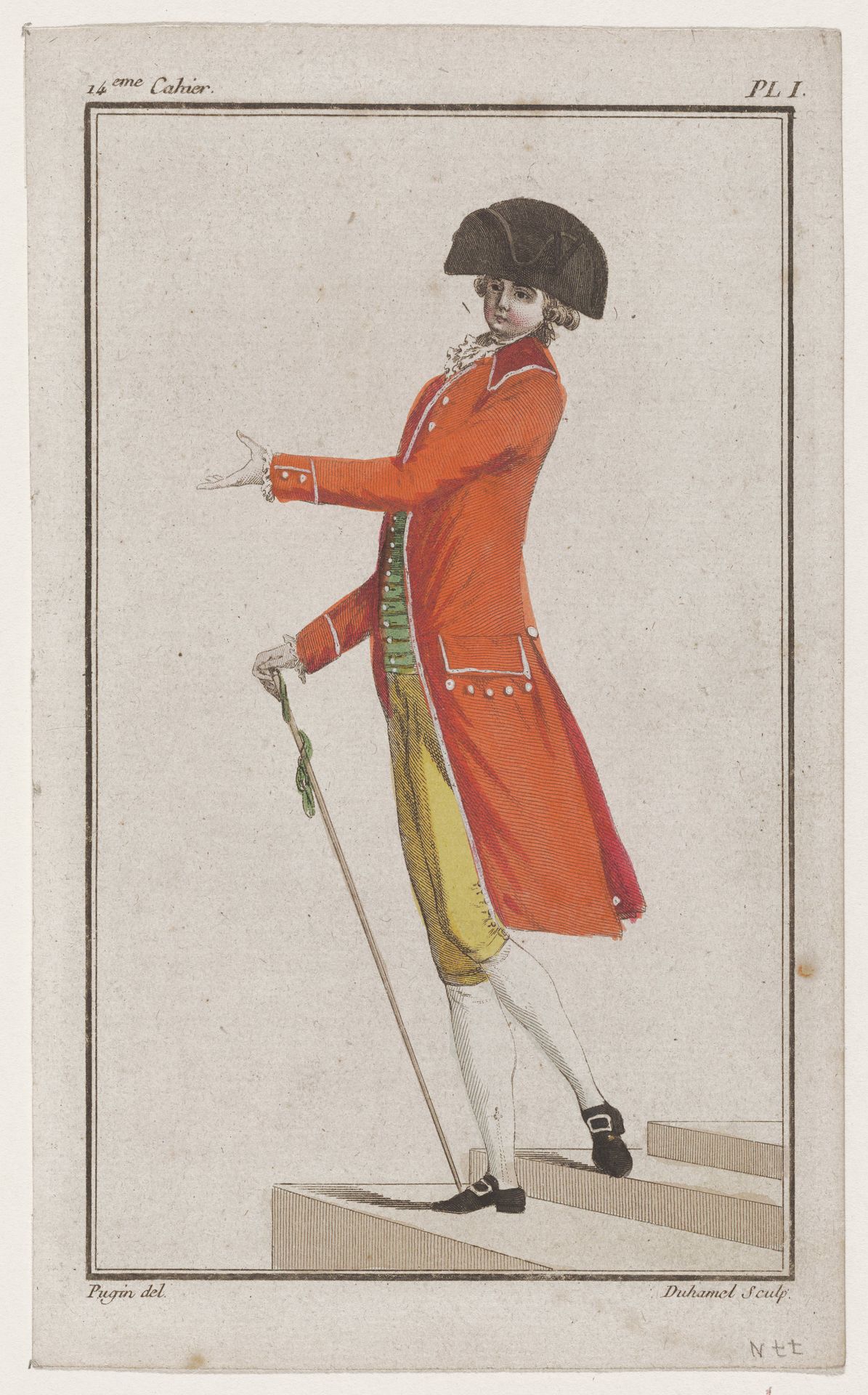 Plate I from Cabinet des Modes by A.B. Duhamel