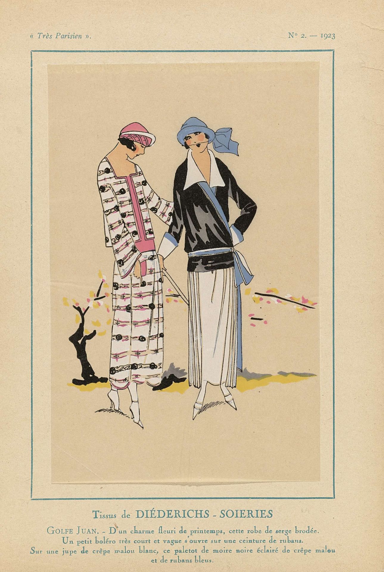 Très Parisien, 1923, No. 2: Tissus de DIERDERICHS - SOIERIES... by Anonymous
