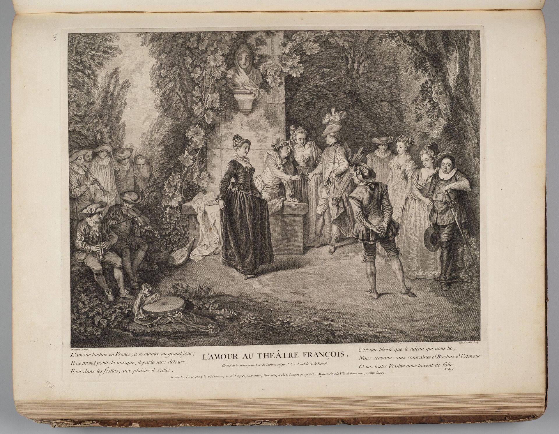Love at the French Theater by Charles Nicolas Cochin lâainÃ©