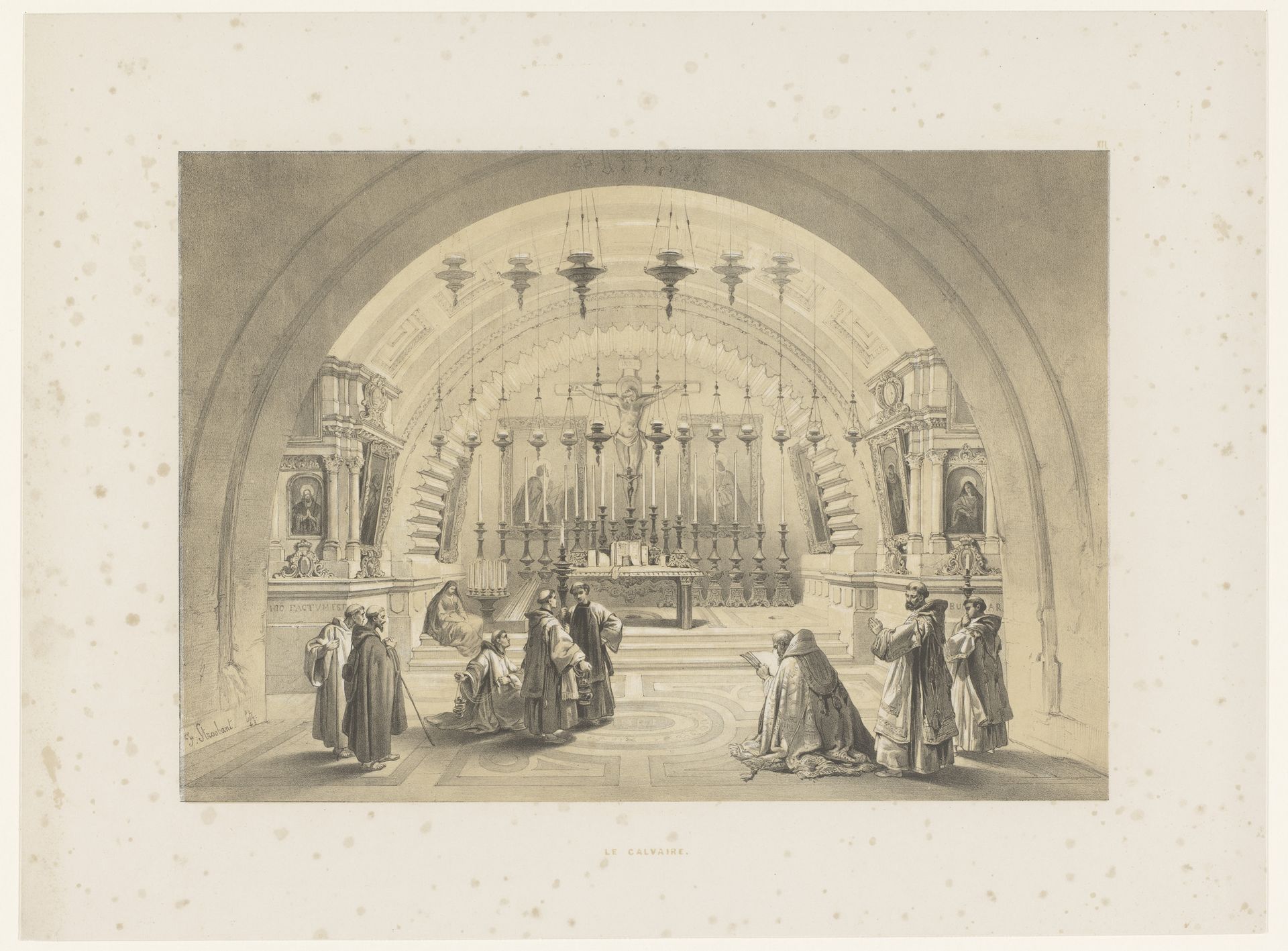 Golgotha kapel te Jeruzalem by François Stroobant