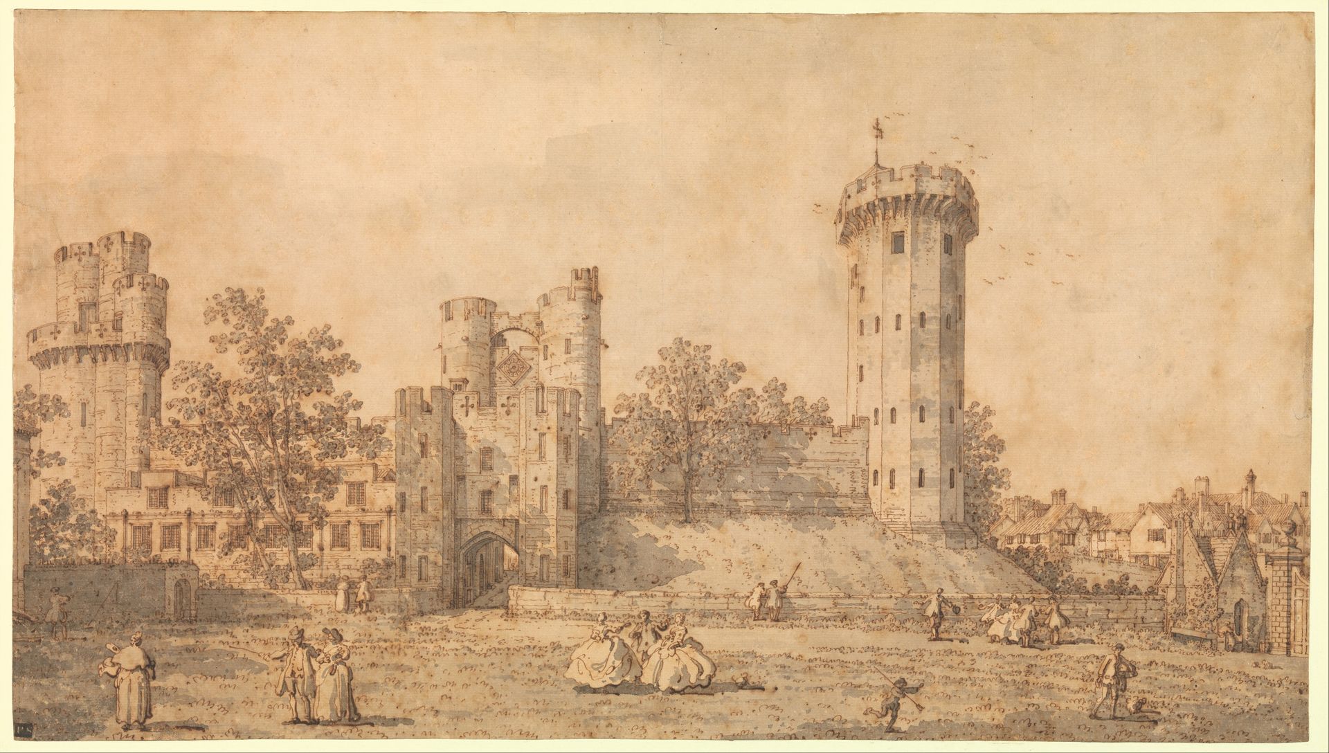 Warwick Castle: The East Front by Canaletto