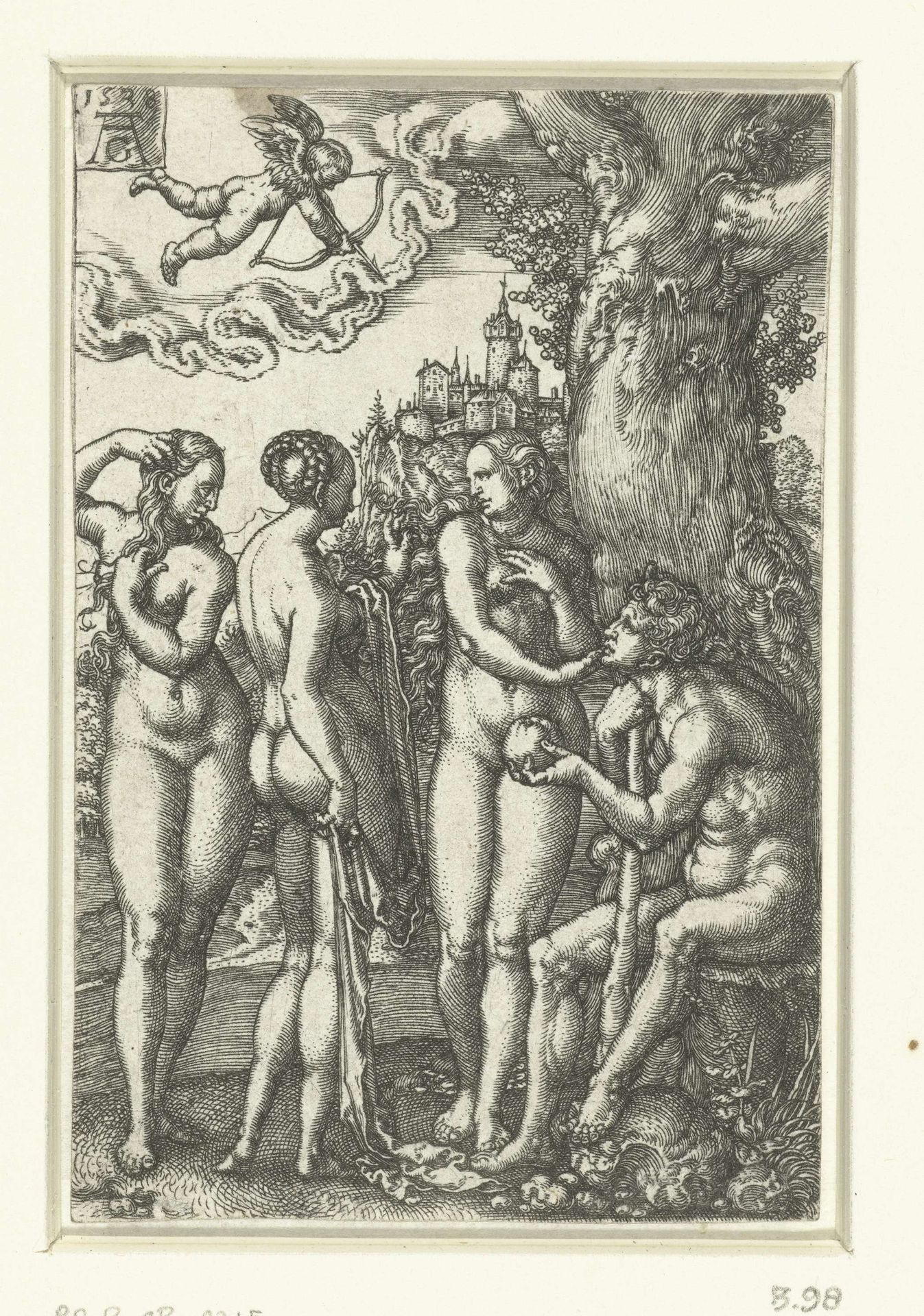 Oordeel van Paris by Heinrich Aldegrever