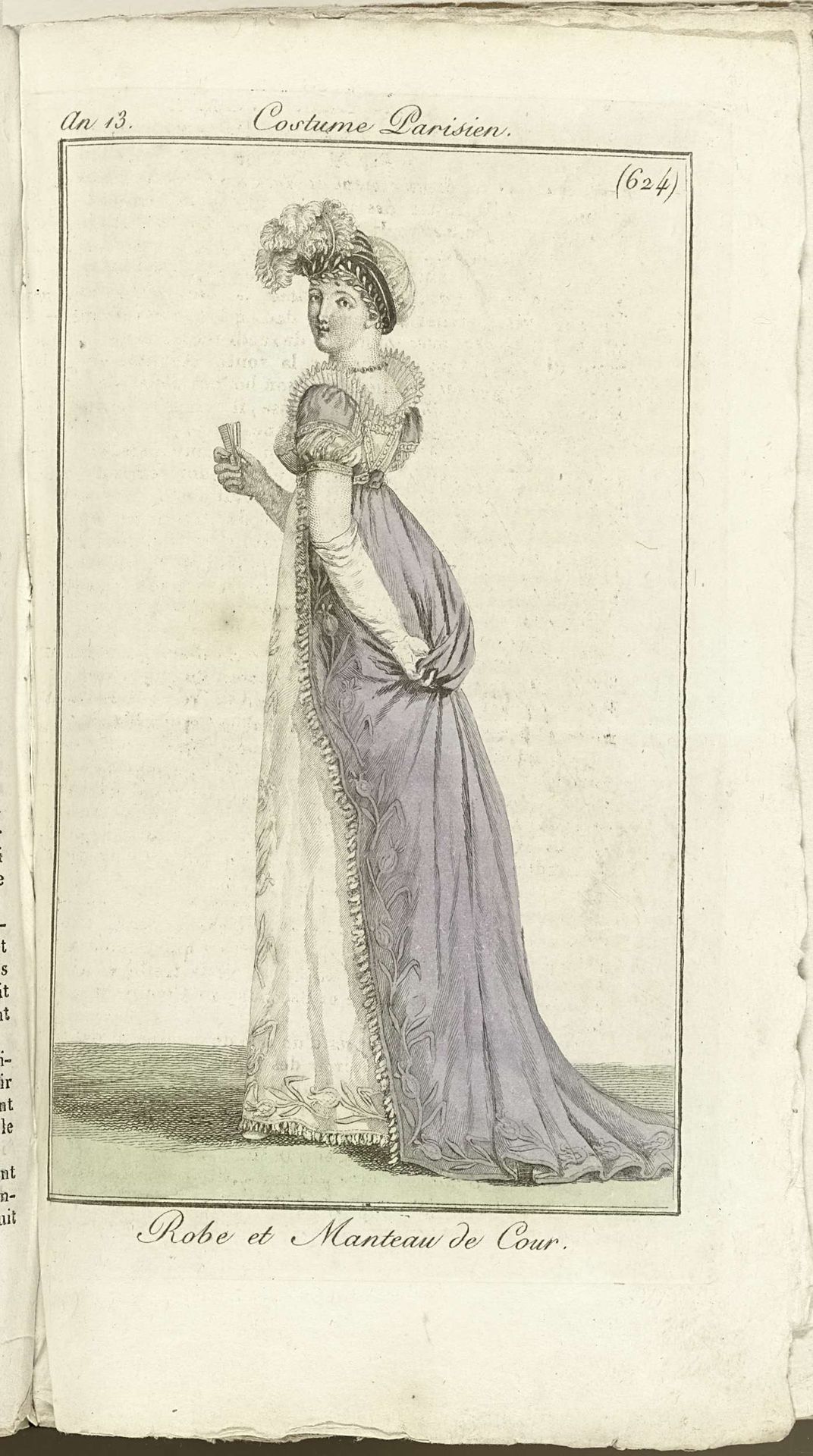 Journal des Dames et des Modes, Costume Parisien, 1805, An 13 (624) Robe et Manteau de Cour by Horace Vernet