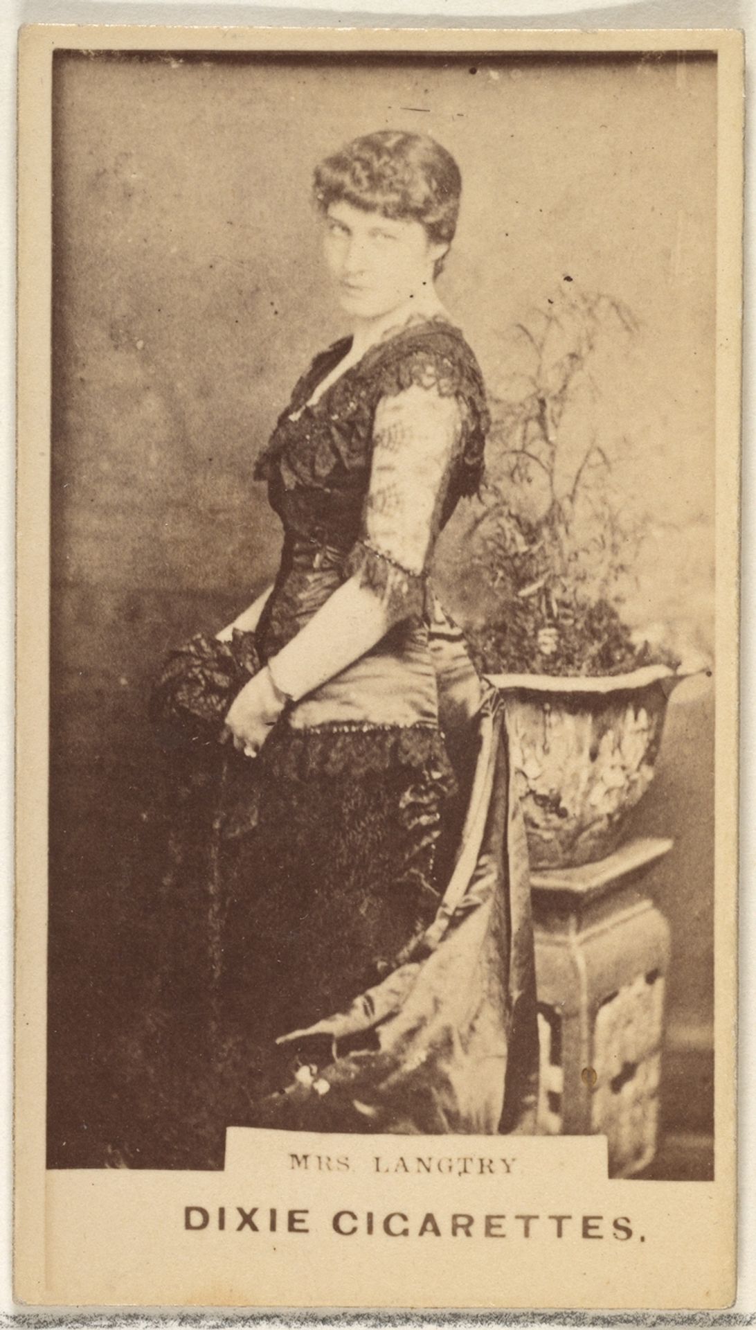 Mrs. Langtry, from the Actors and Actresses series (N45, Type 1) for Dixie Cigarettes by Allen & Ginter