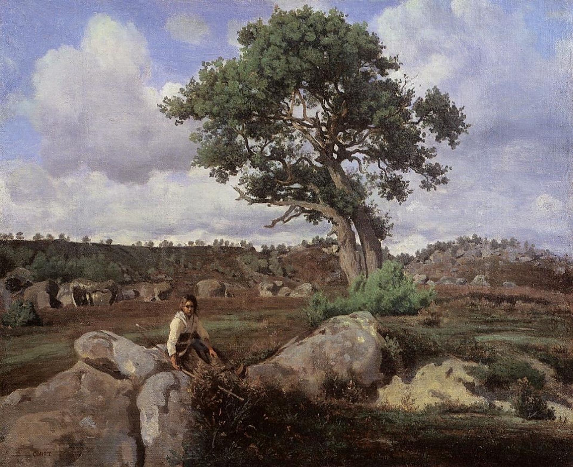 The Raging One by Camille Corot