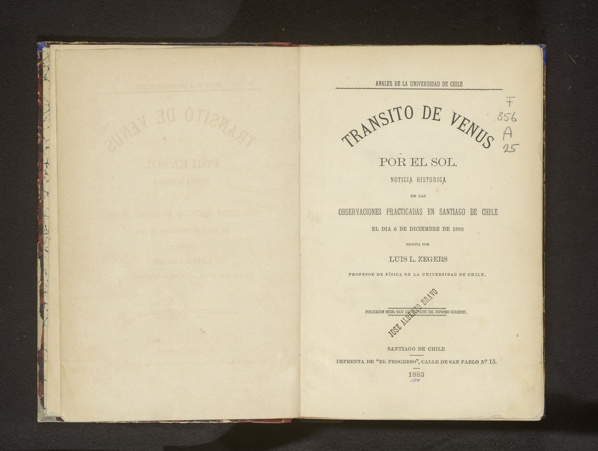 Transito de Venus por el sol by Luis L. Zegers