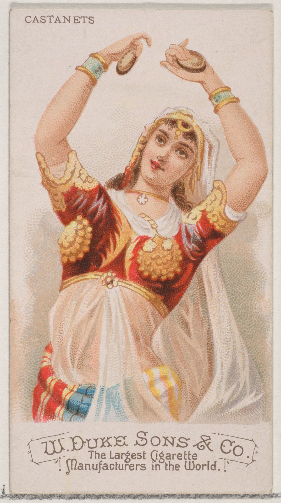 Castanets, from the Musical Instruments series (N82) for Duke brand cigarettes by W. Duke, Sons & Co.