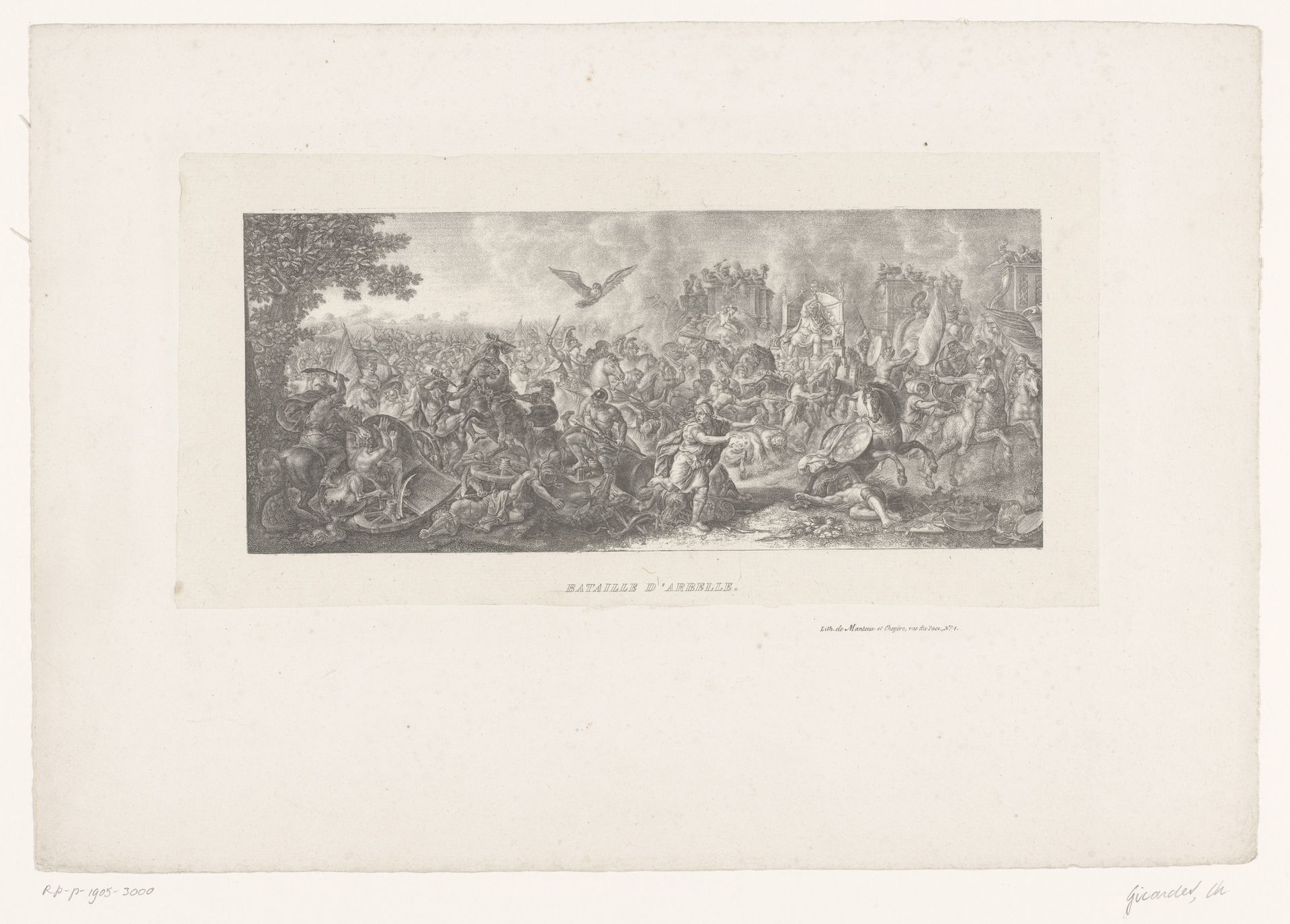 Veldslag bij Gaugamela by Charles Girardet