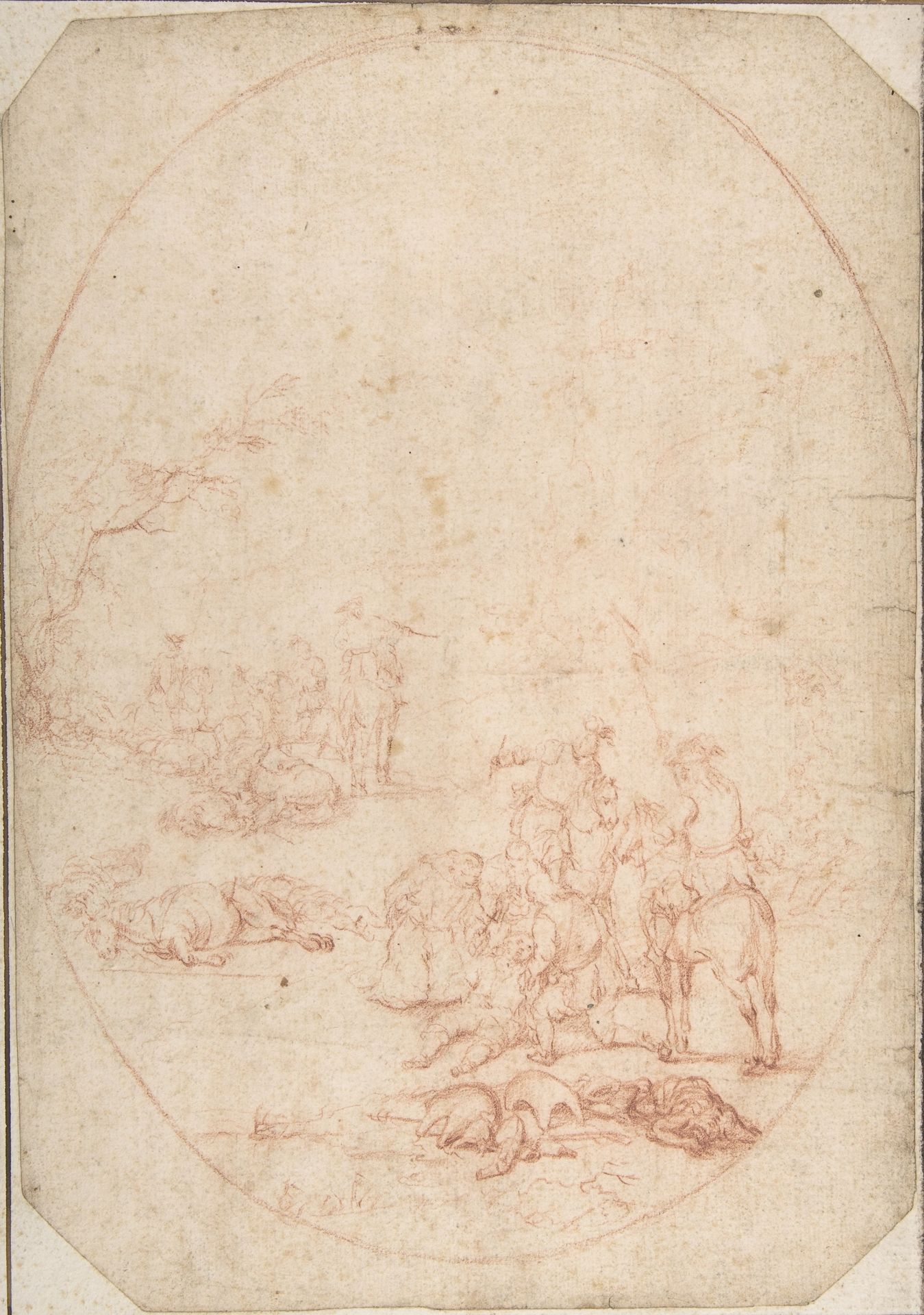 Landscape with Soldiers Helping the Wounded after a Battle by Anonymous
