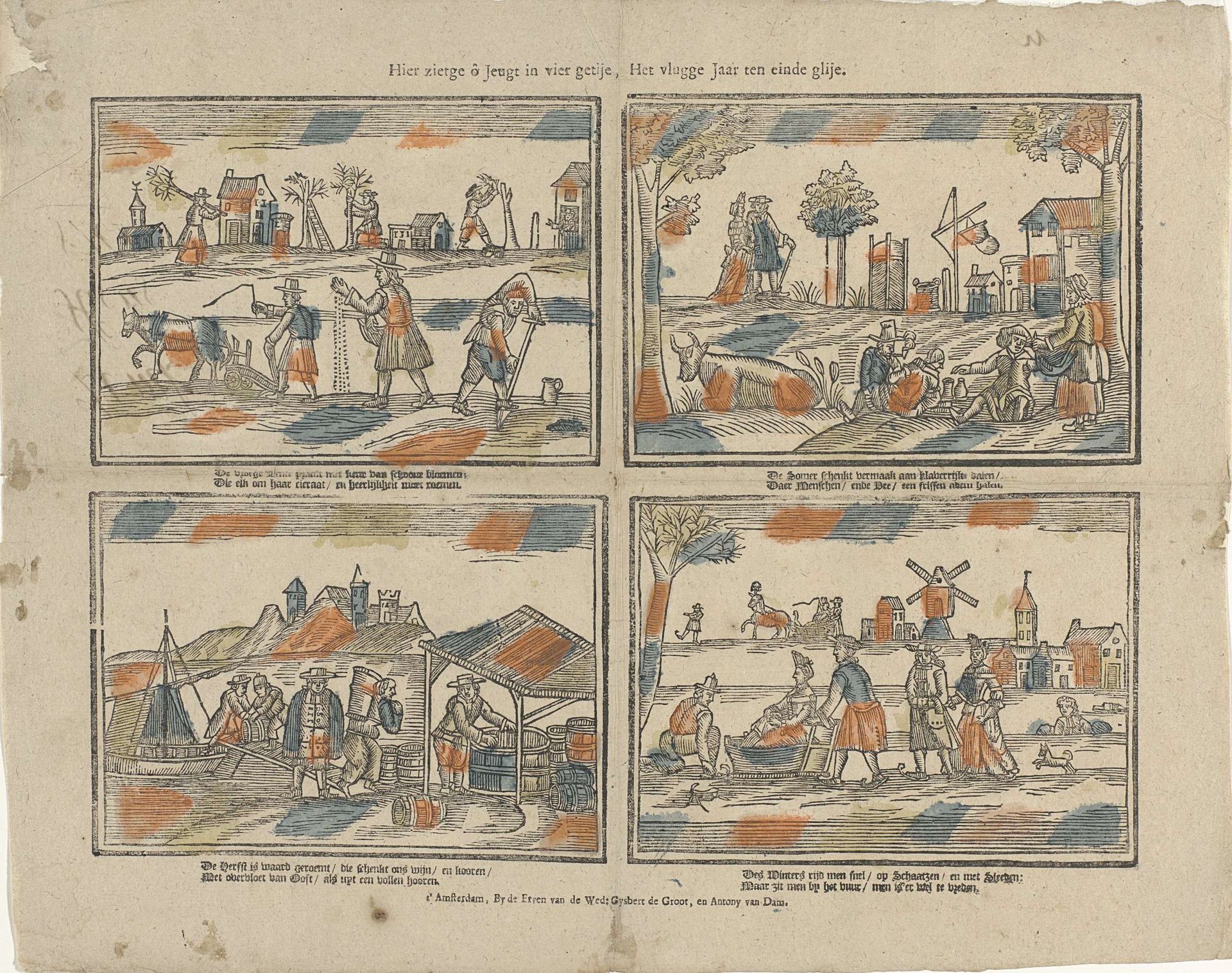 Hier zietge ô jeugt in vier getije, Het vlugge jaar ten einde glije by weduwe Gijsbert de Groot