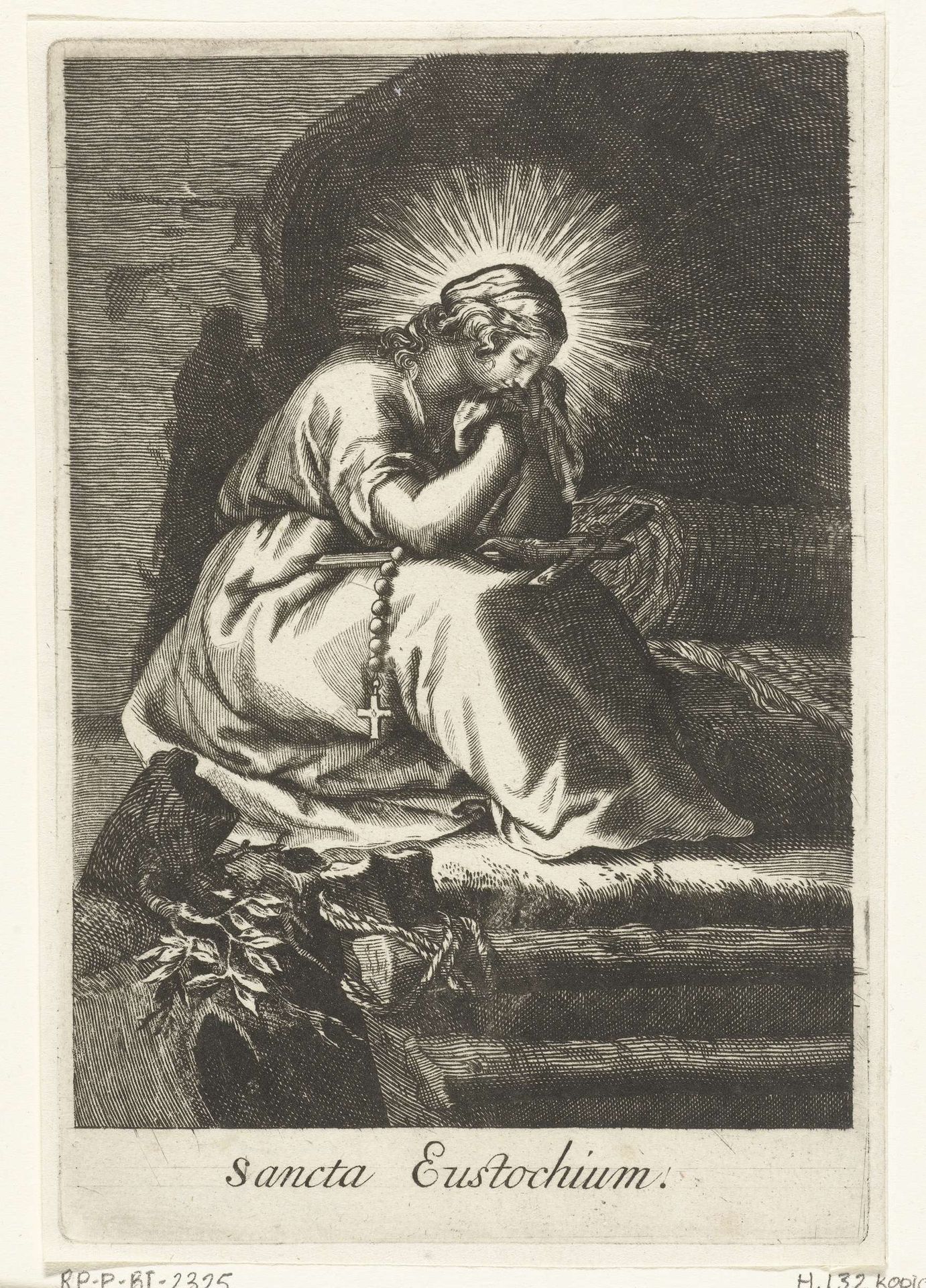 Heilige Julia Eustochium als kluizenares by Anonymous