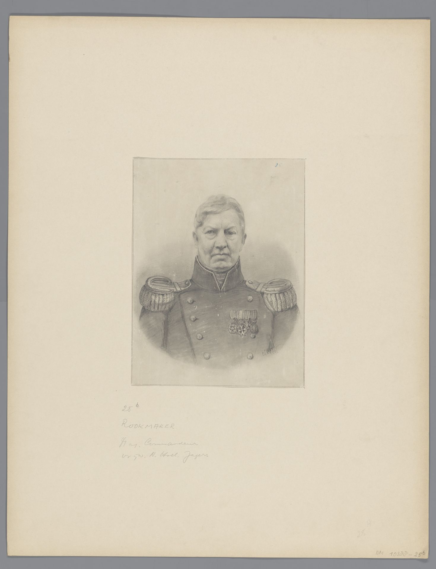 Majoor Commandeur Rookmaker van de Noord Hollandse Jagers by Cornelis Sebille (uitgever) Roos
