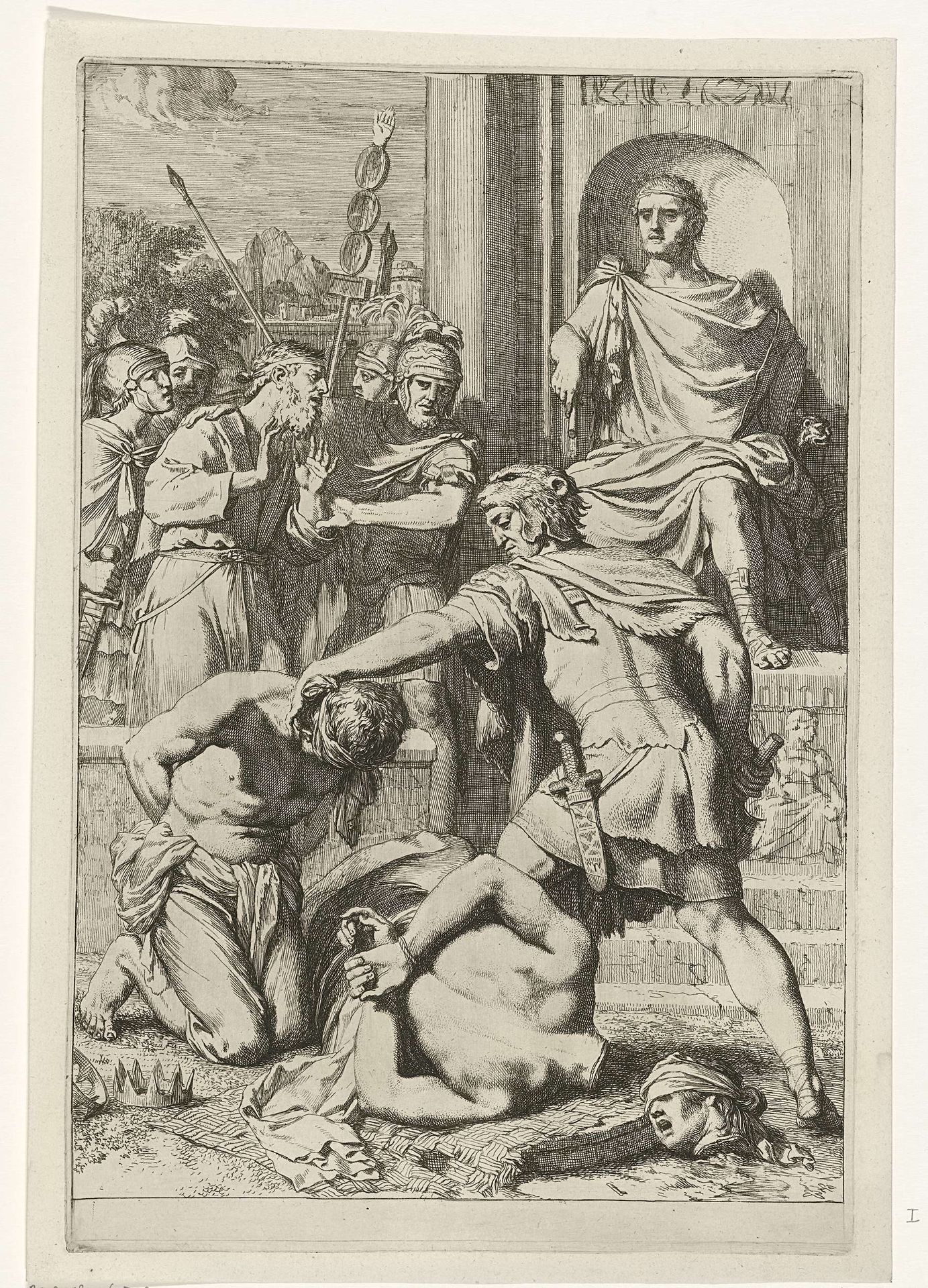 Onthoofding van twee koningen in opdracht van een Romeins keizer by Gerard de Lairesse