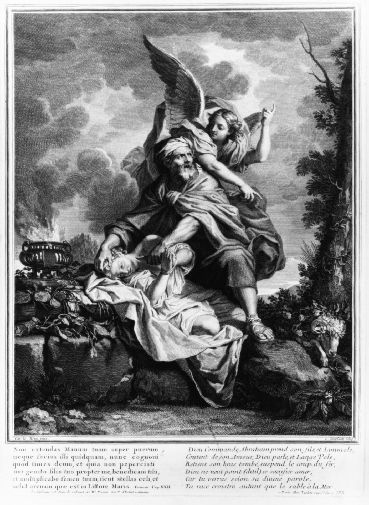 The Sacrifice of Isaac by Louis Desplaces