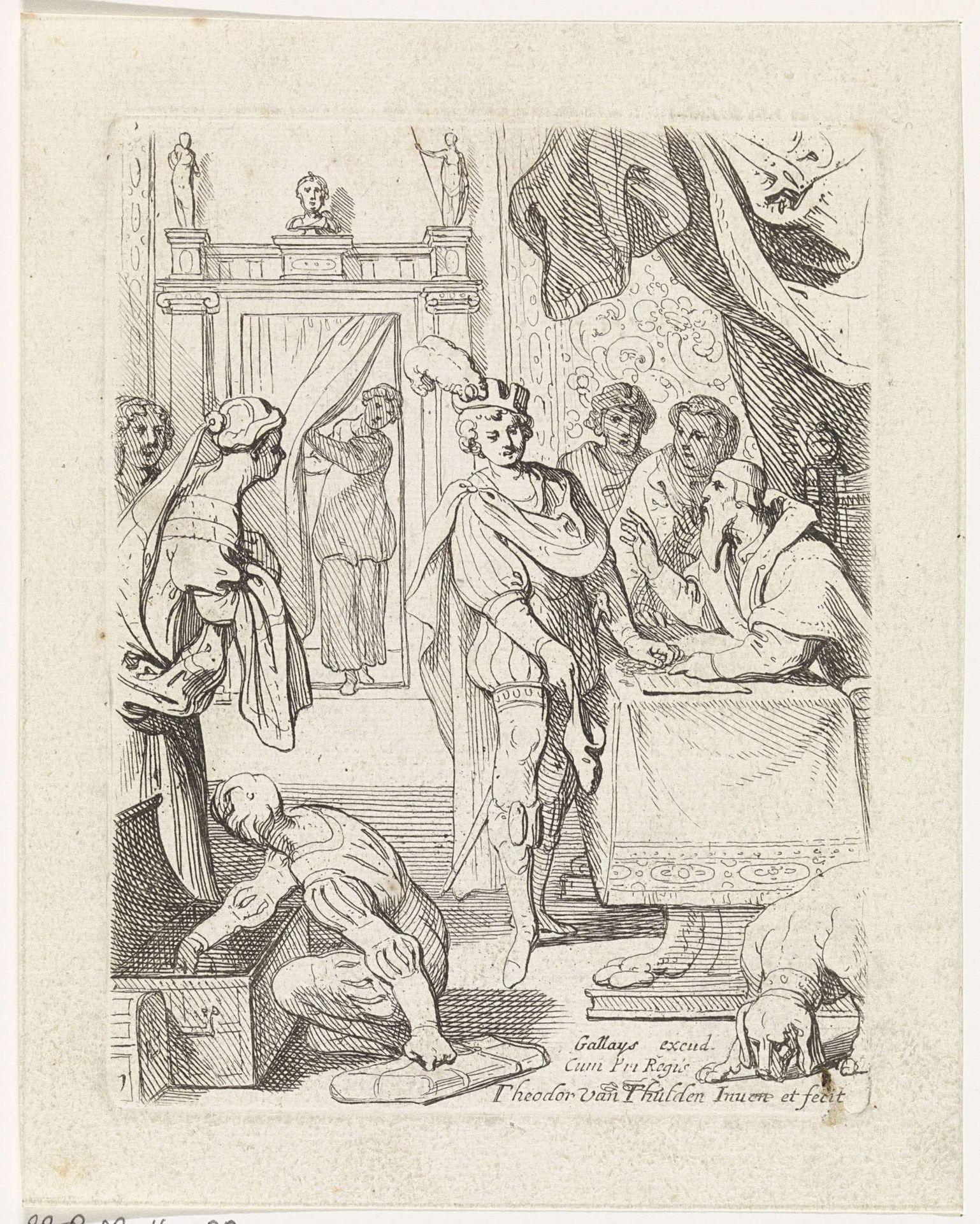 De verloren zoon ontvangt zijn erfdeel by Theodoor van Thulden