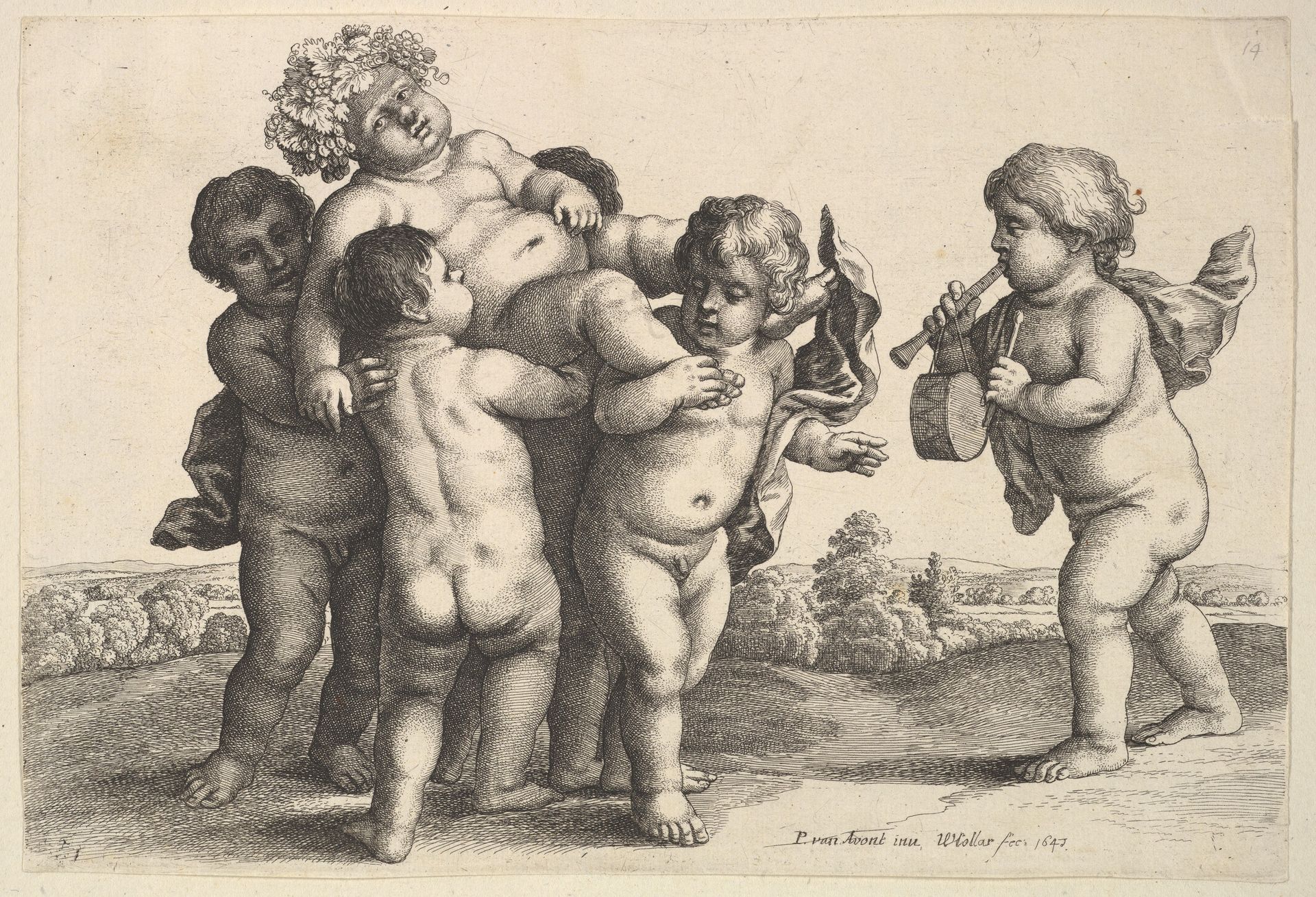 Six Boys by Wenceslaus Hollar