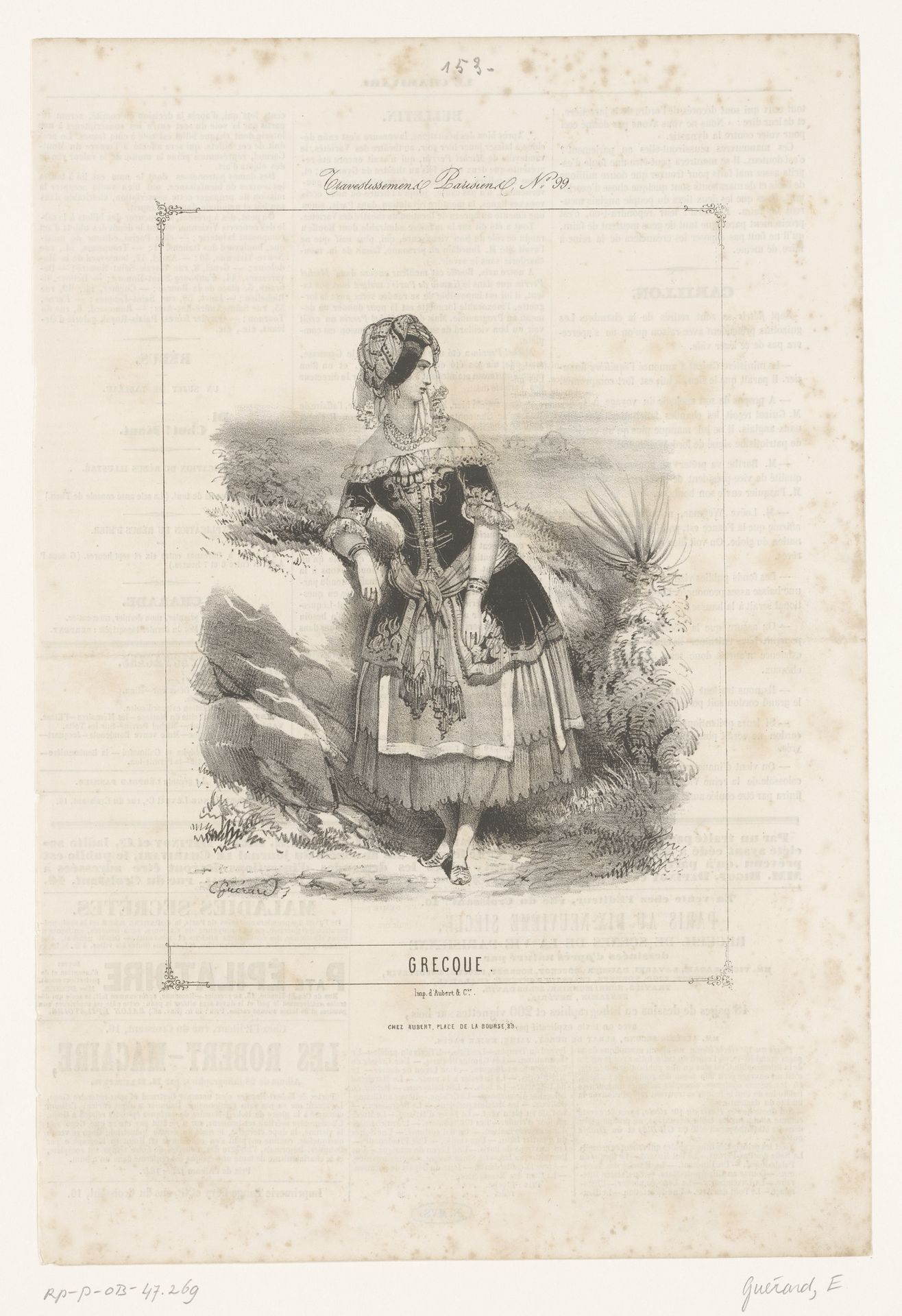 Vrouw in Griekse klederdracht by Eugène Guérard