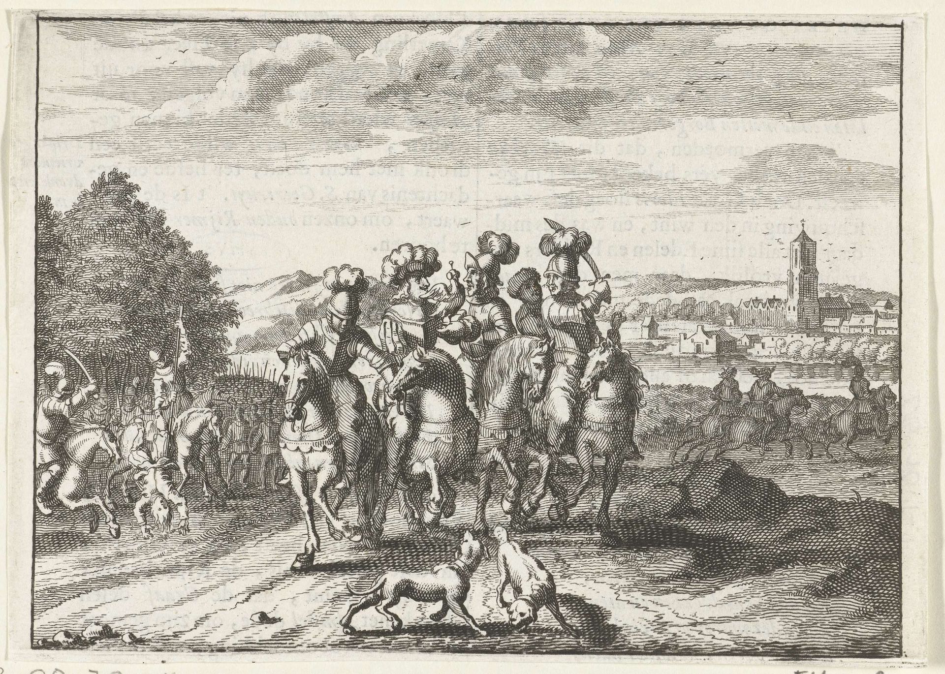 Jachtpartij van de edelen en de graaf, 1296 by Anonymous