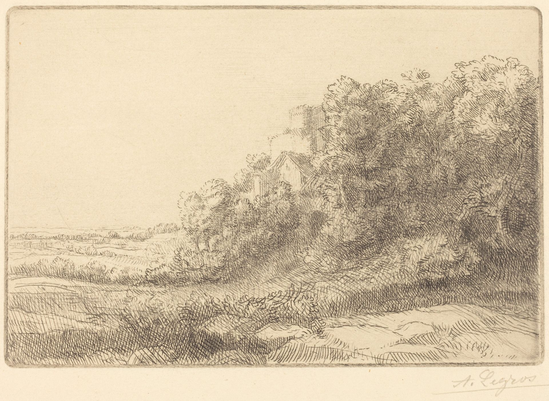 Old Chateau (Un vieux chateau) by Alphonse Legros