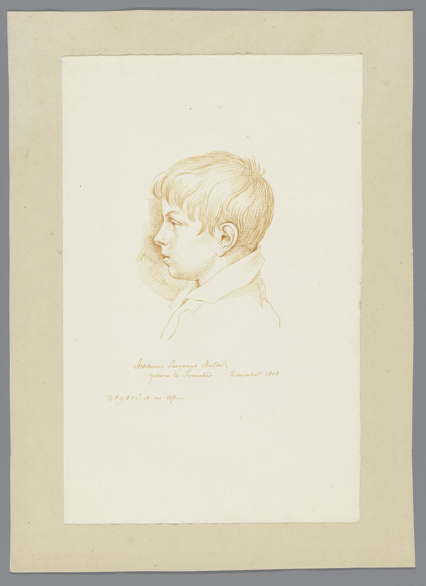 Portret van Aeschinus Saagmans Mulder by David-Pierre Giottino Humbert de Superville