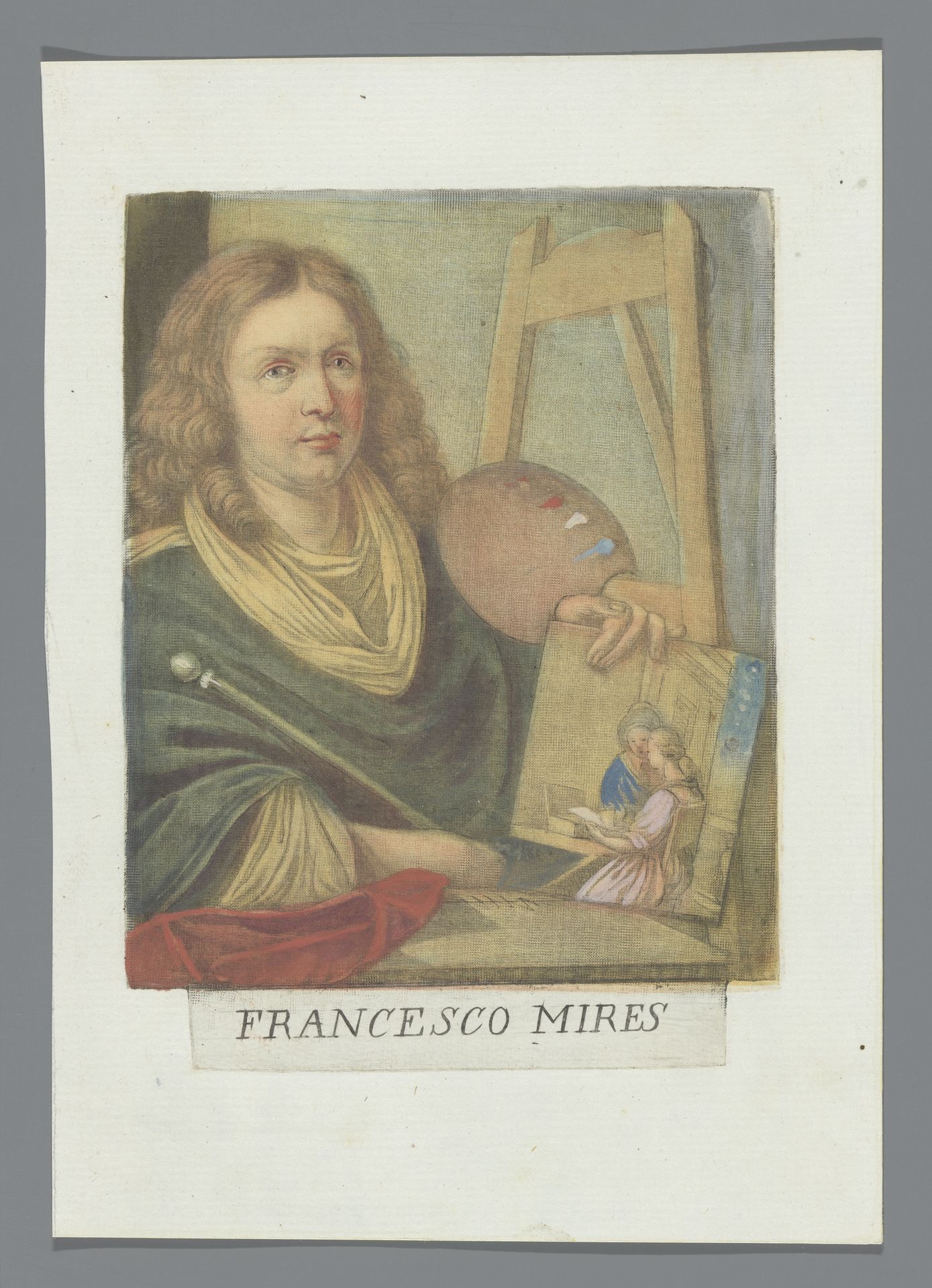 Portret van Frans van Mieris by Carlo Lasinio