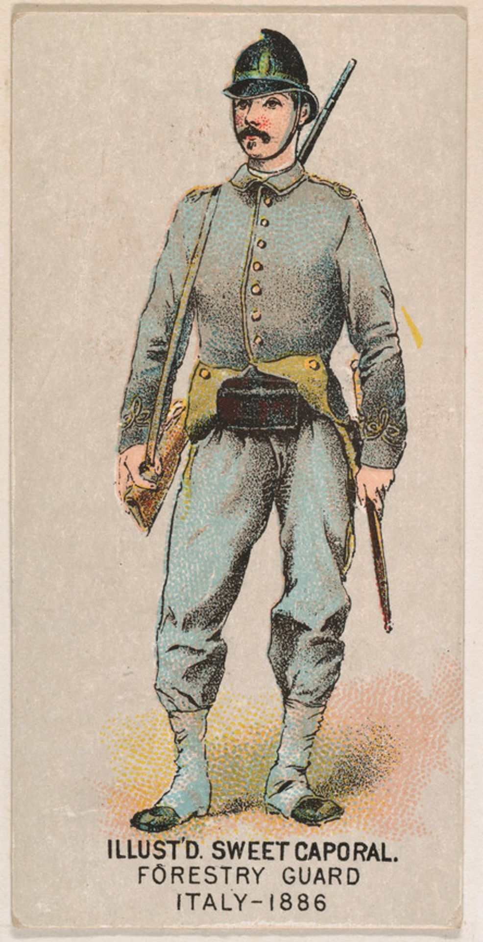 Forestry Guard, Italy, 1886, from the Military Series (N224) issued by Kinney Tobacco Company to promote Sweet Caporal Cigarettes by Kinney Brothers Tobacco Company
