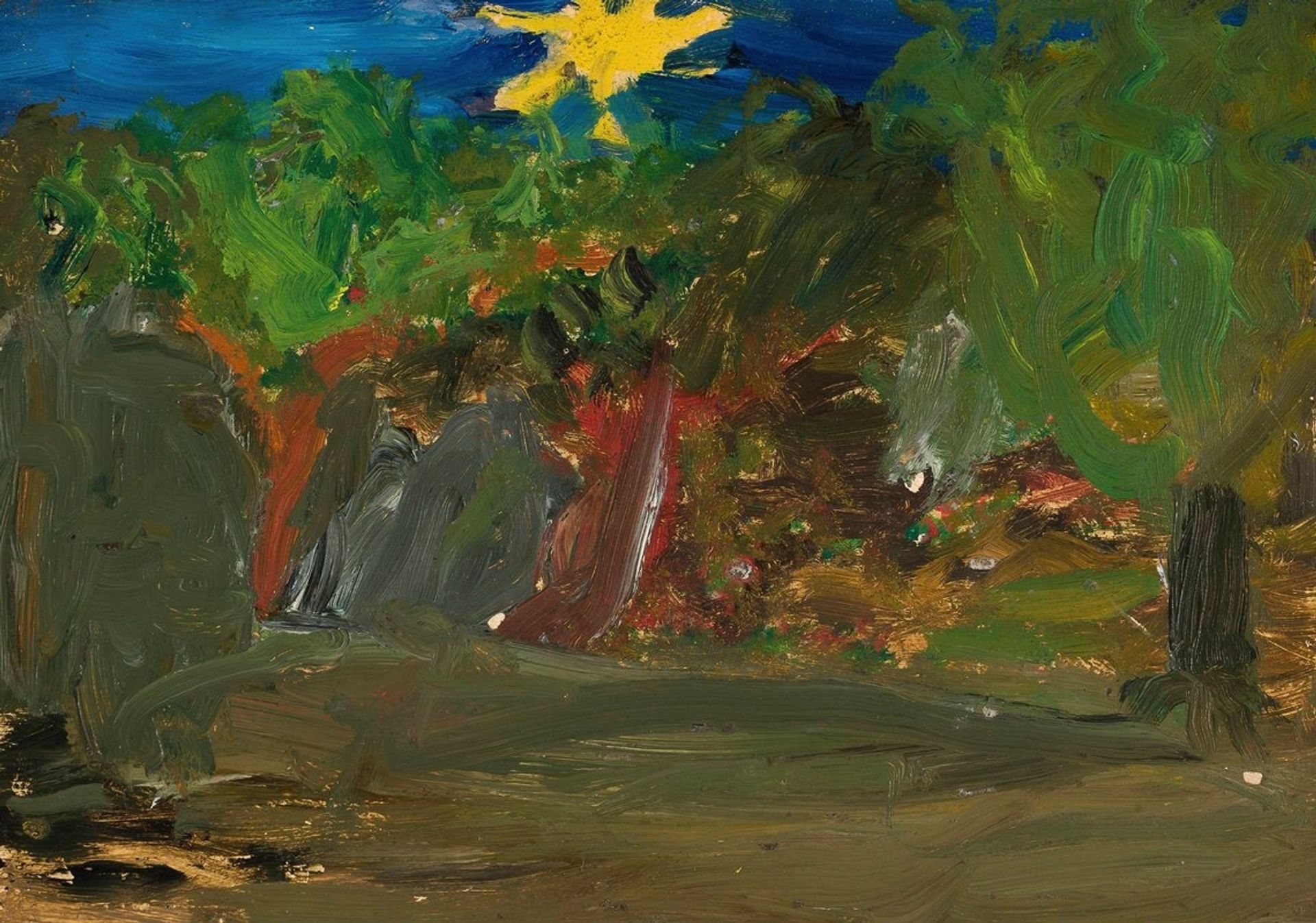 Sun over a garden by Tadeusz Makowski