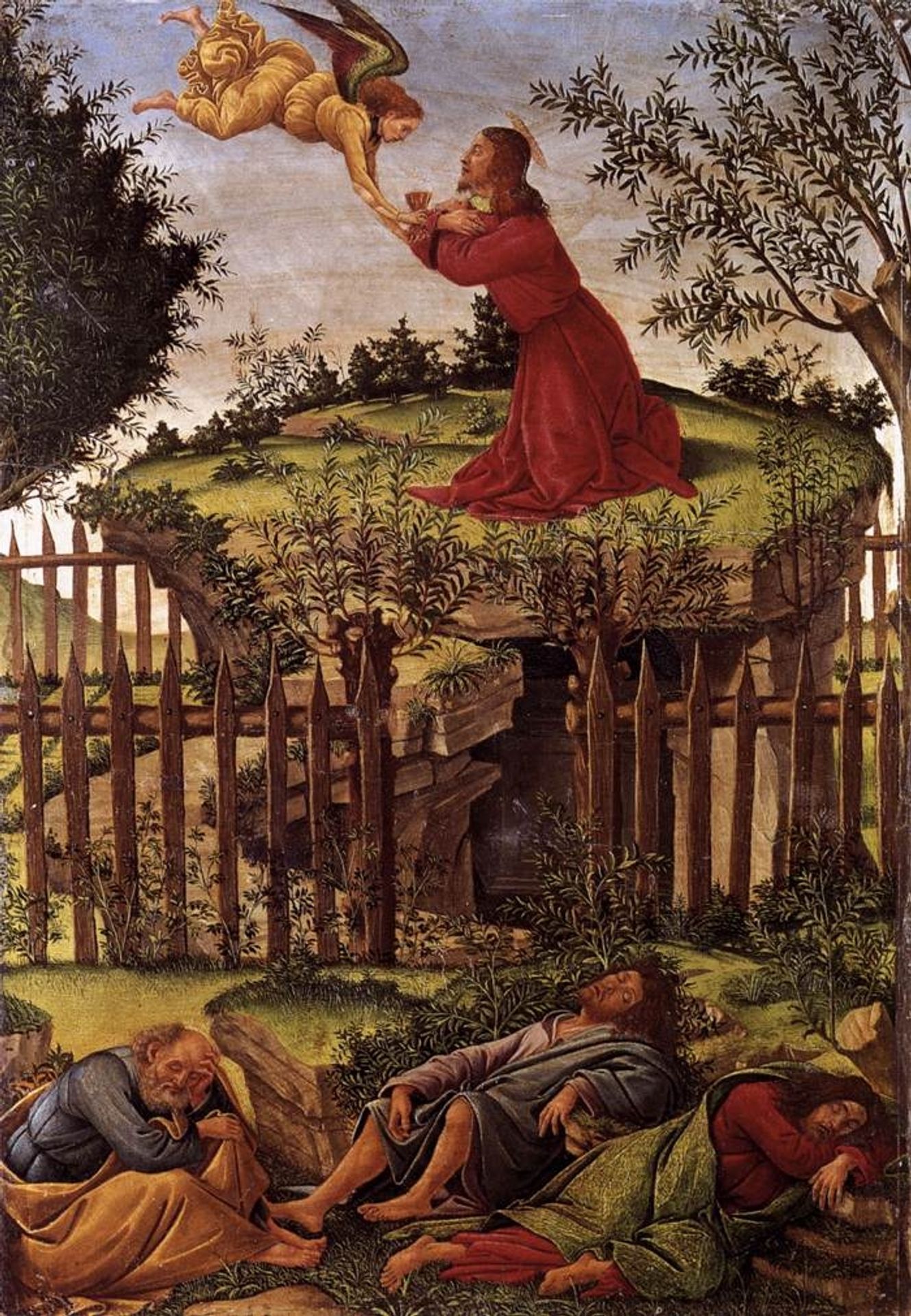 The Agony in the Garden by Sandro Botticelli