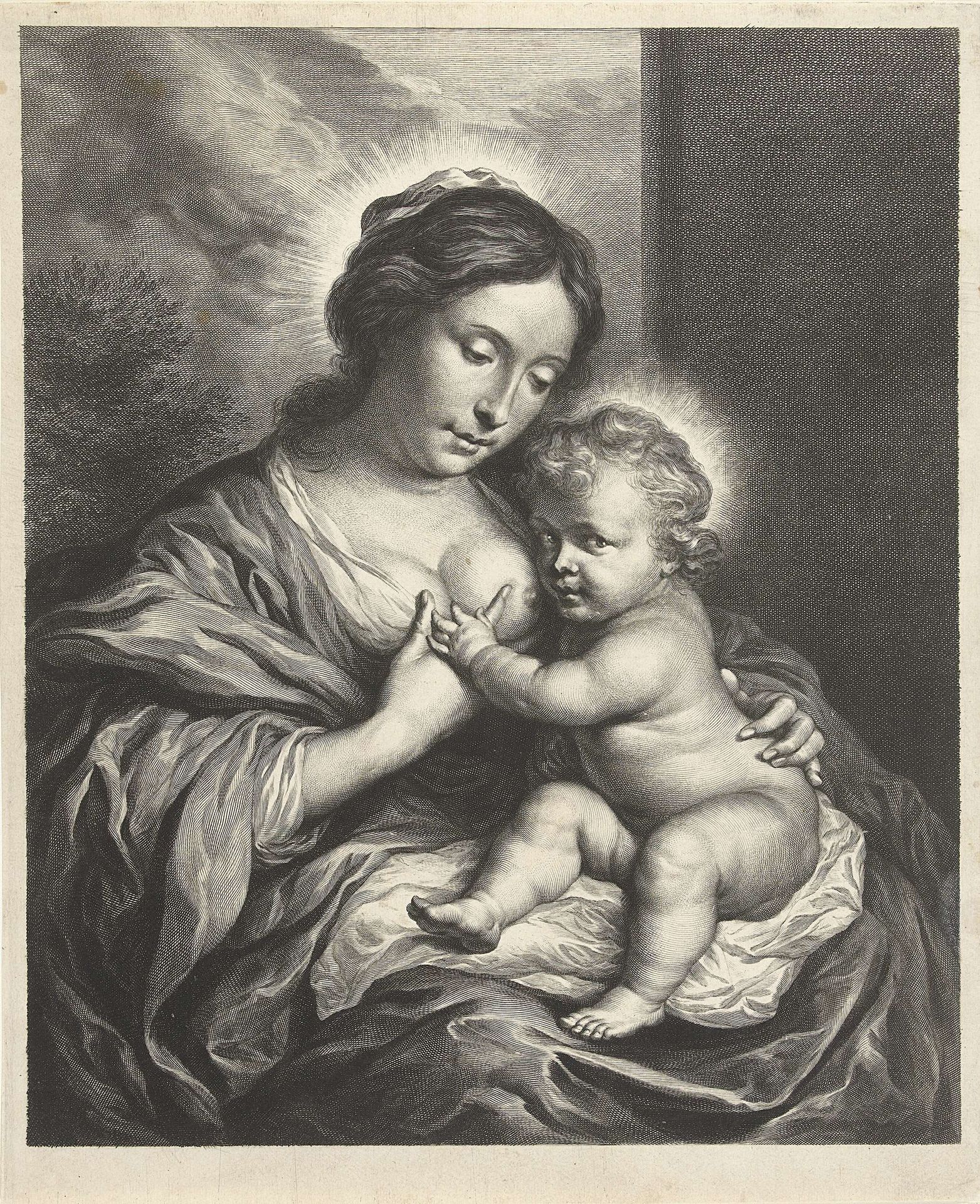 Maria met het Kind aan de borst by Cornelis van (II) Dalen