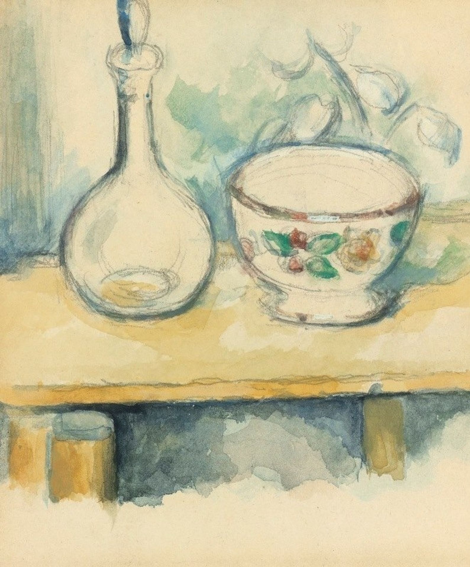 Carafe Et Bol by Paul Cézanne