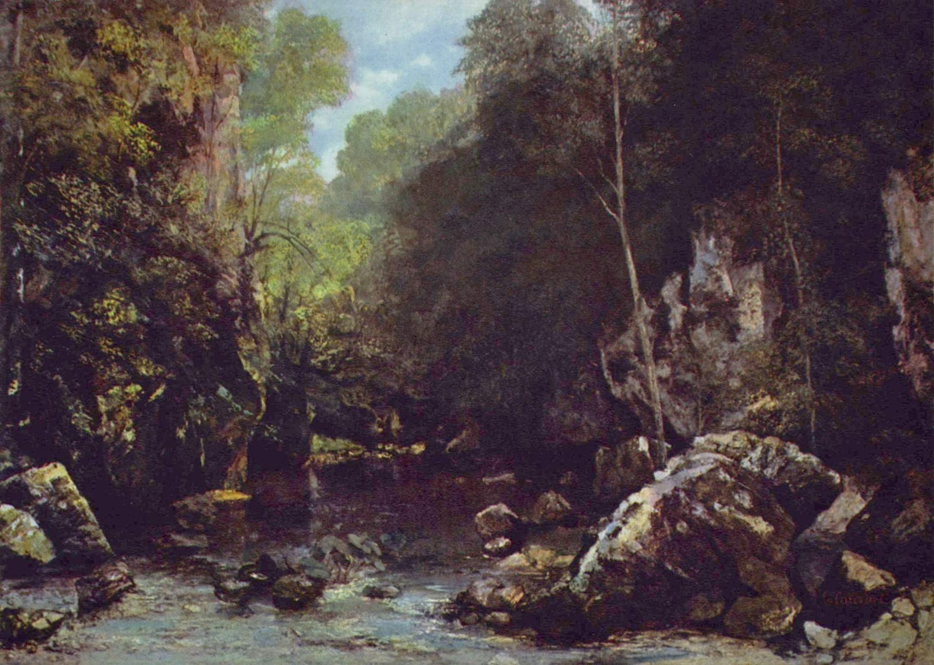 Landscape near Puits Noir, near Ornans by Gustave Courbet
