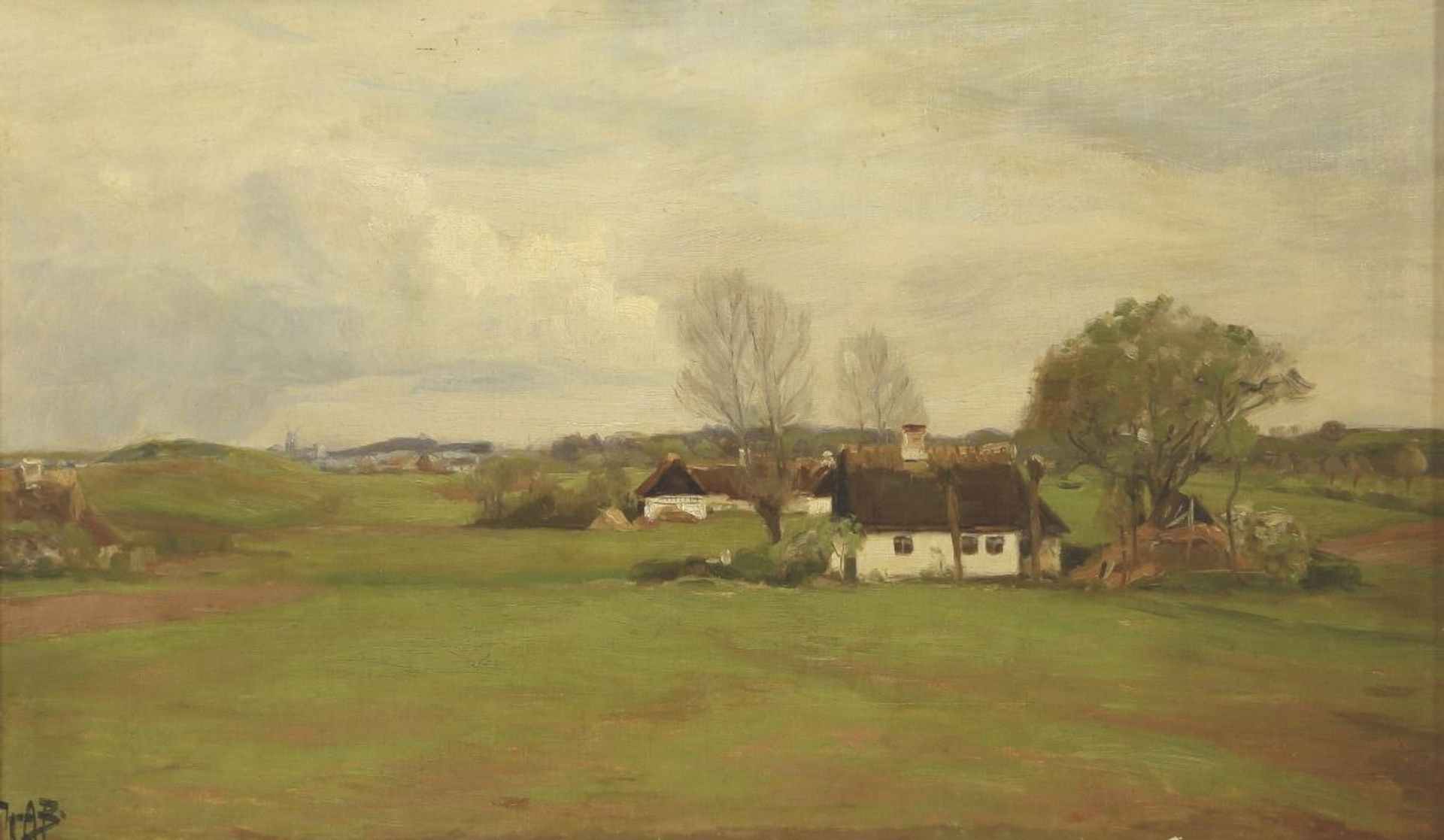 Landscape with Houses by Hans Andersen Brendekilde