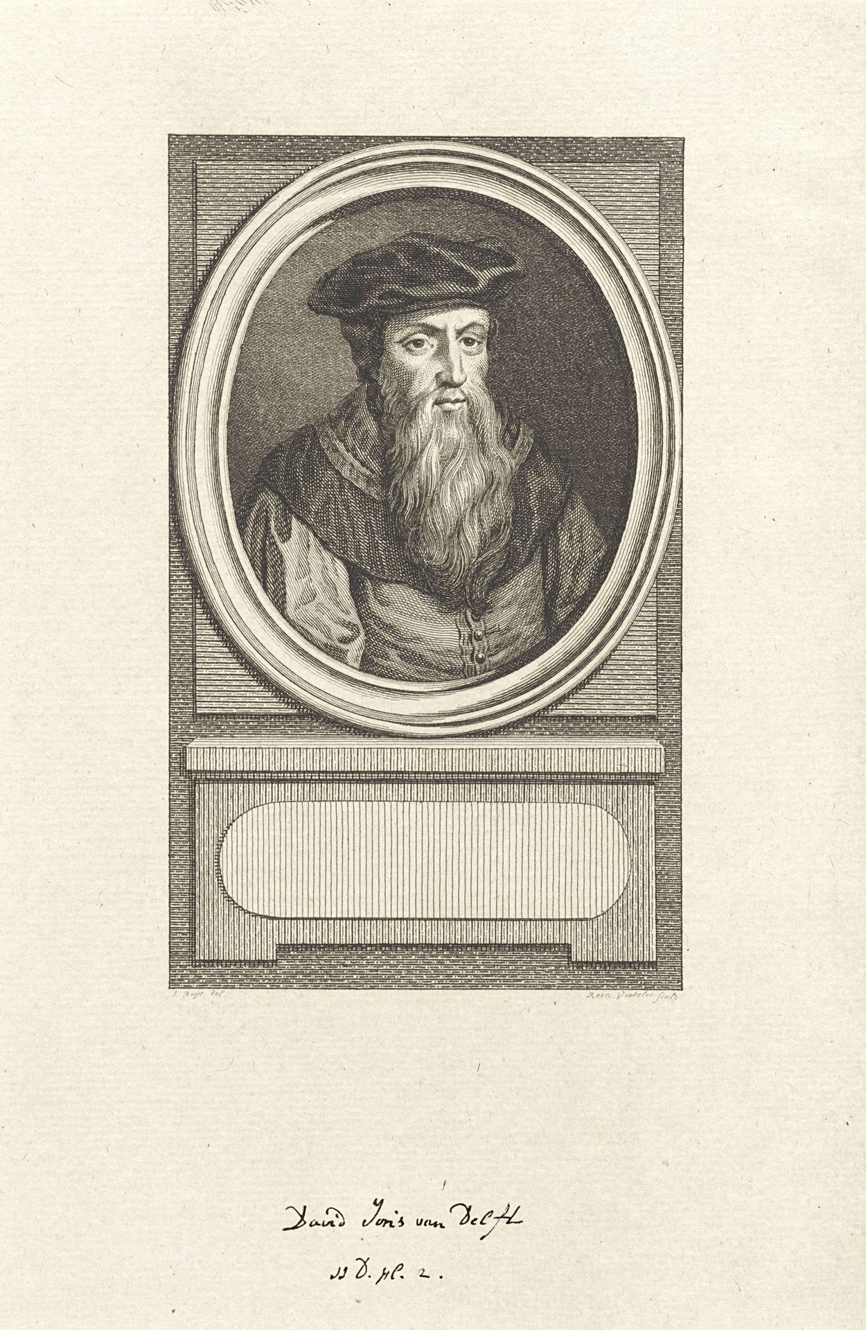 Portret van David Jorisz. by Reinier Vinkeles
