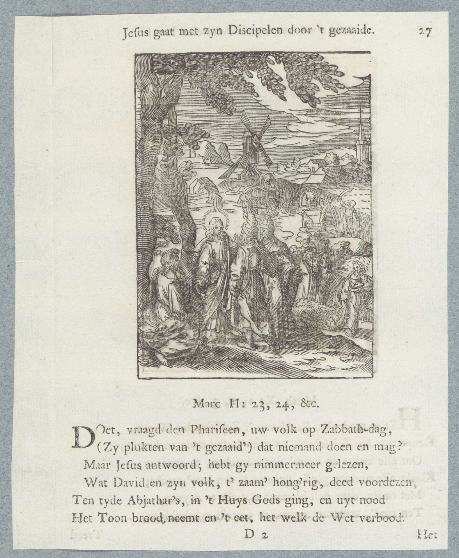 Plukken van koren op sabbath by Christoffel van (II) Sichem