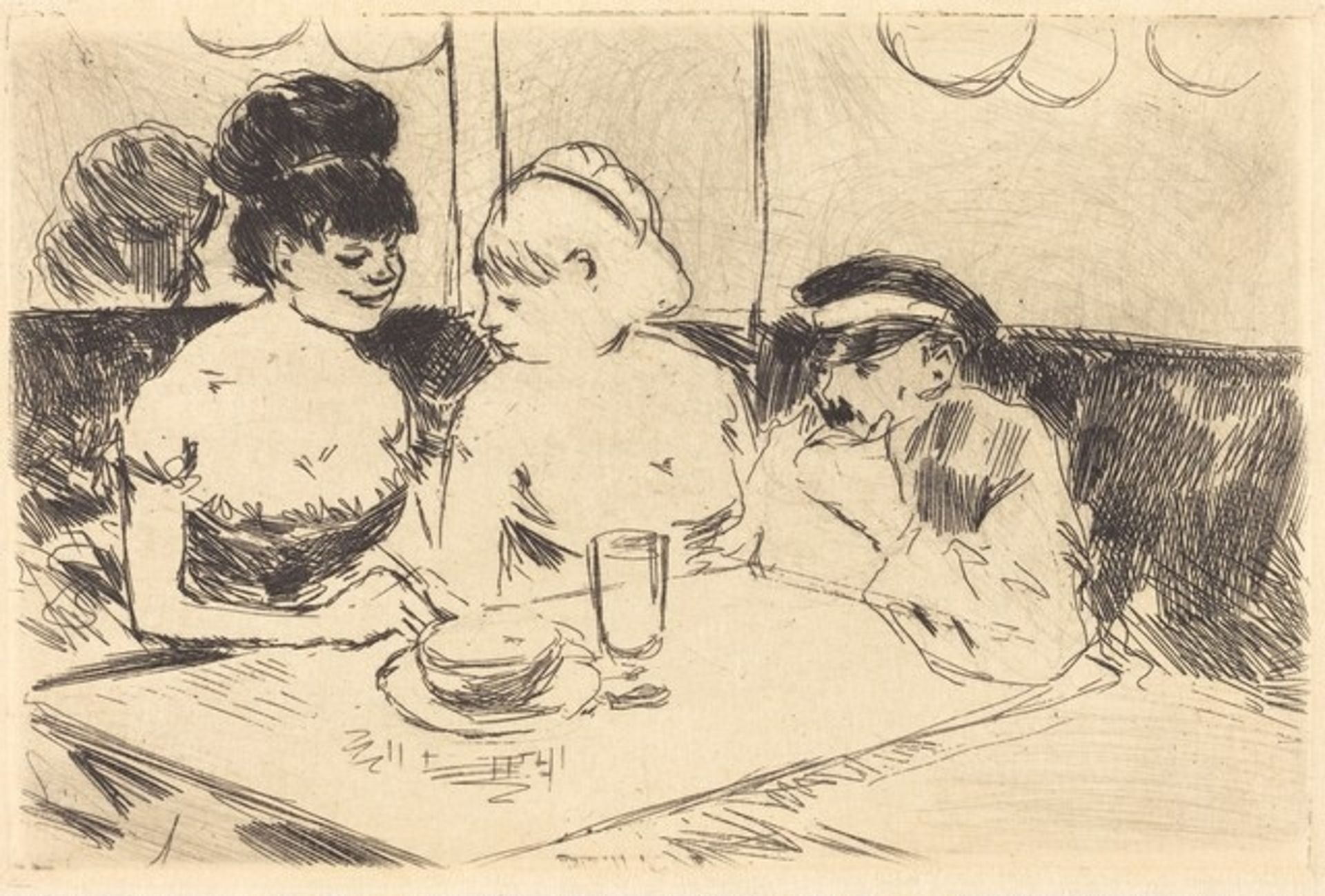 Maison Close (planche refusée) by Jean-Louis Forain