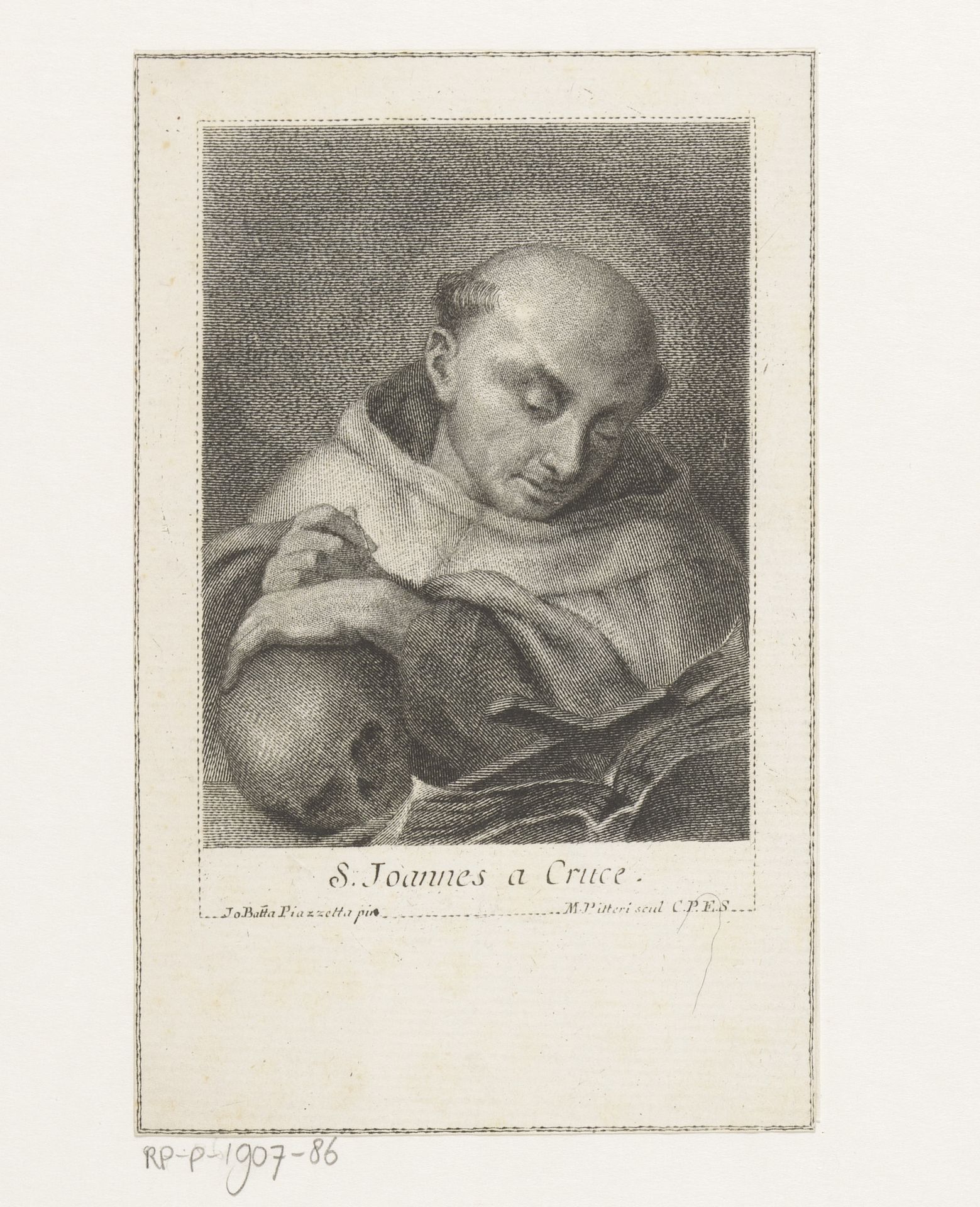 De heilige Johannes van het Kruis by Giovanni Marco Pitteri