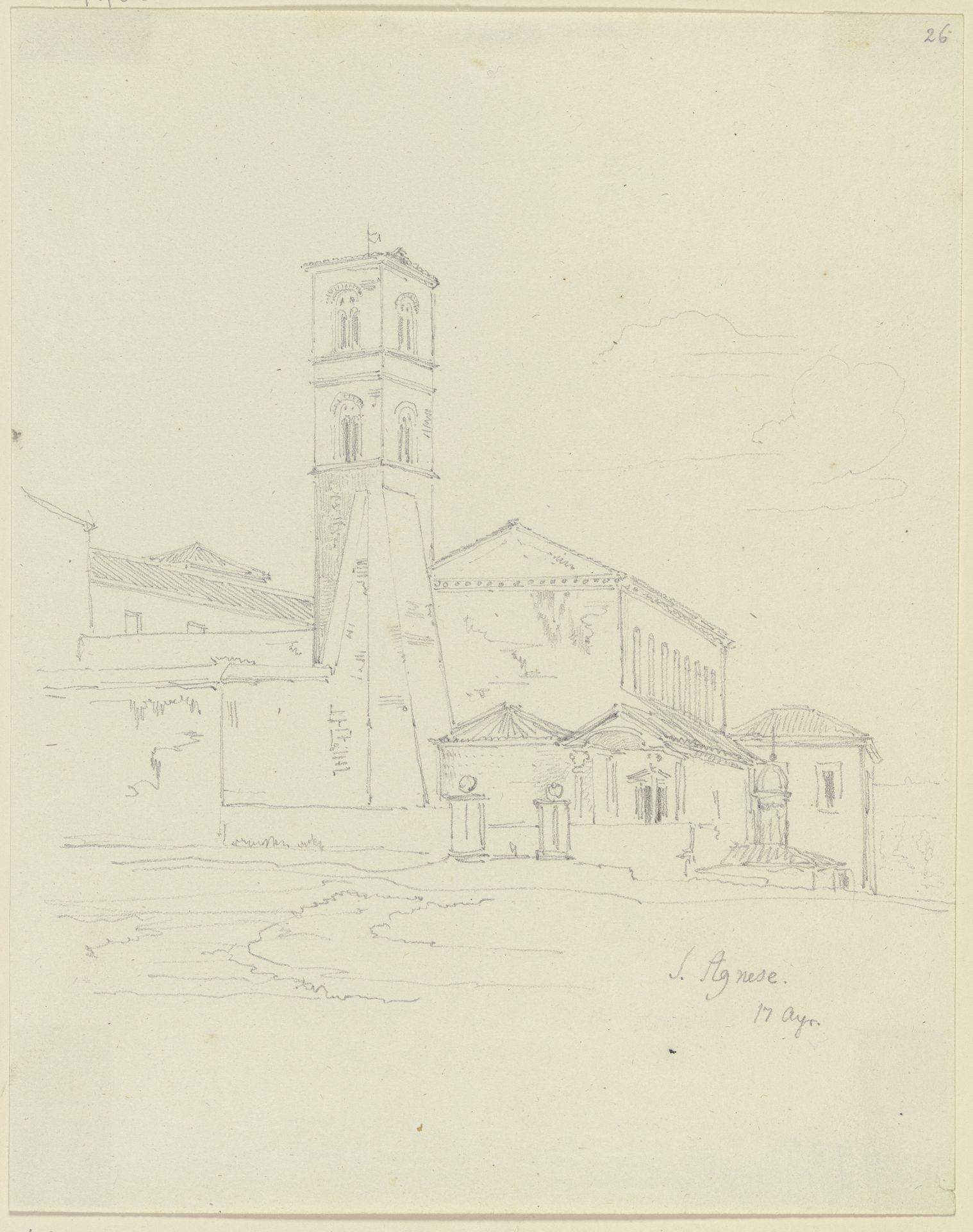 Sant’Agnese fuori le mura in Rom by Friedrich Maximilian Hessemer